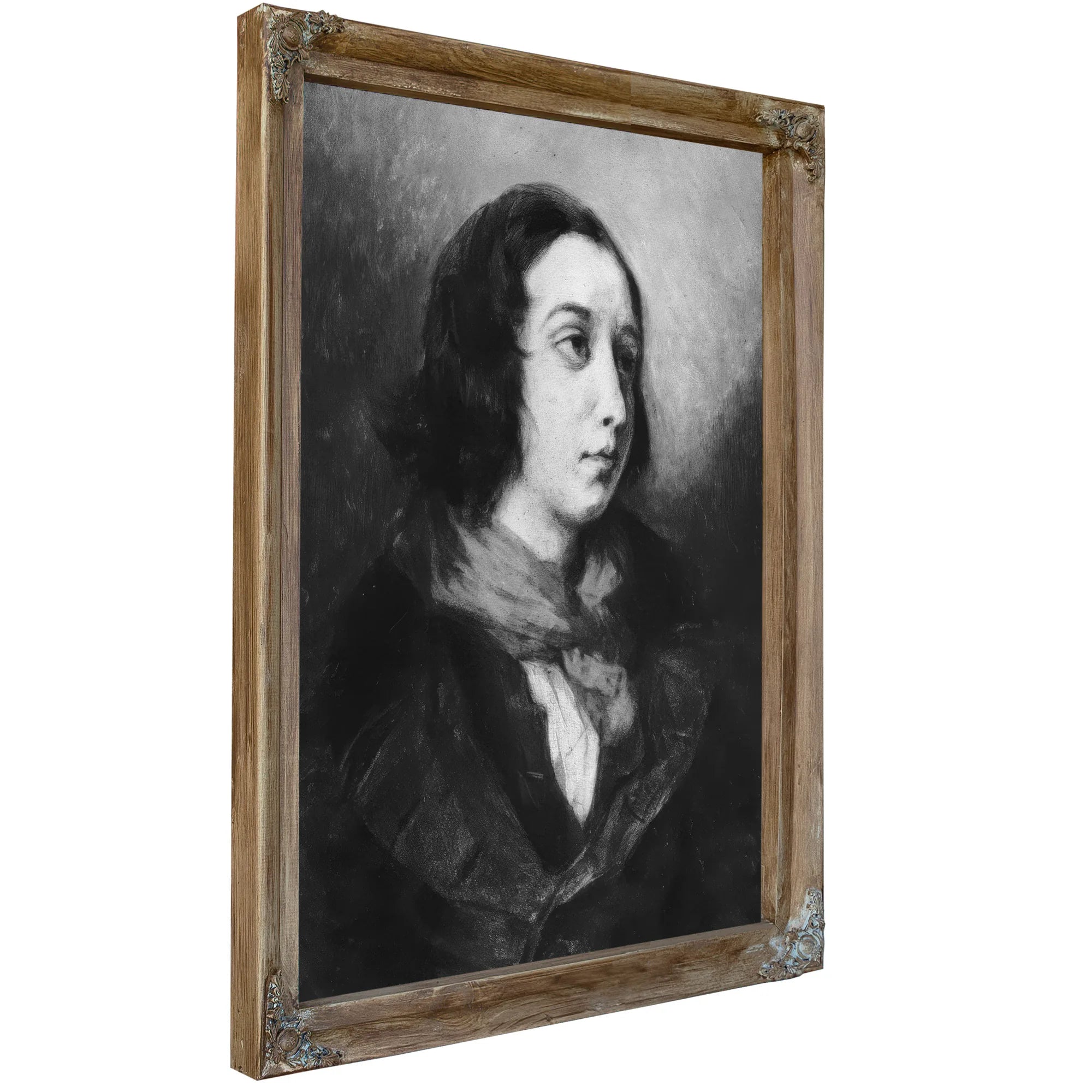 Portrait Of George Sand By Ferdinand Victor Eugene Delacroix Fine Art Print