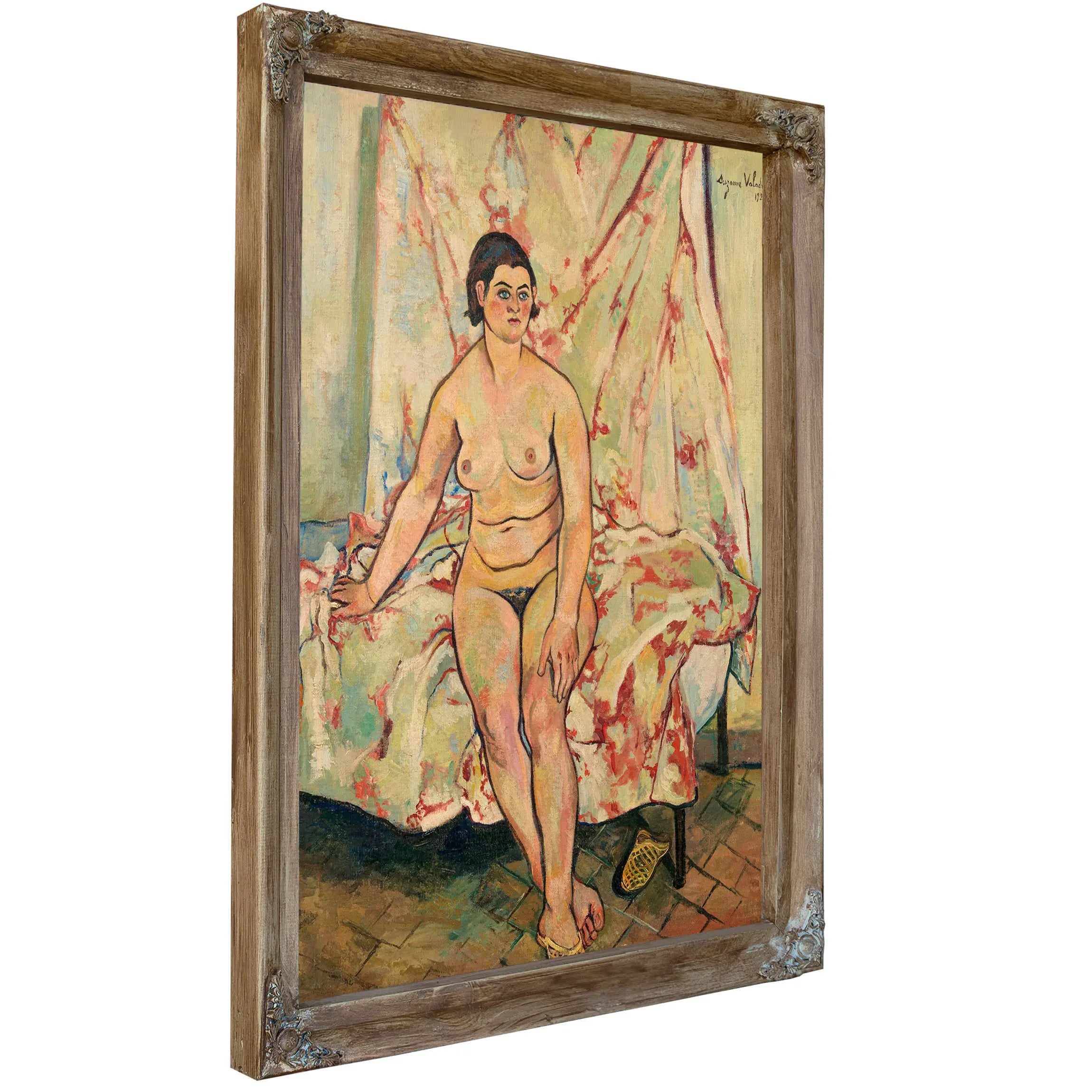 Nude Sitting On The Edge Of A Bed By Suzanne Valadon by Suzanne Valadon