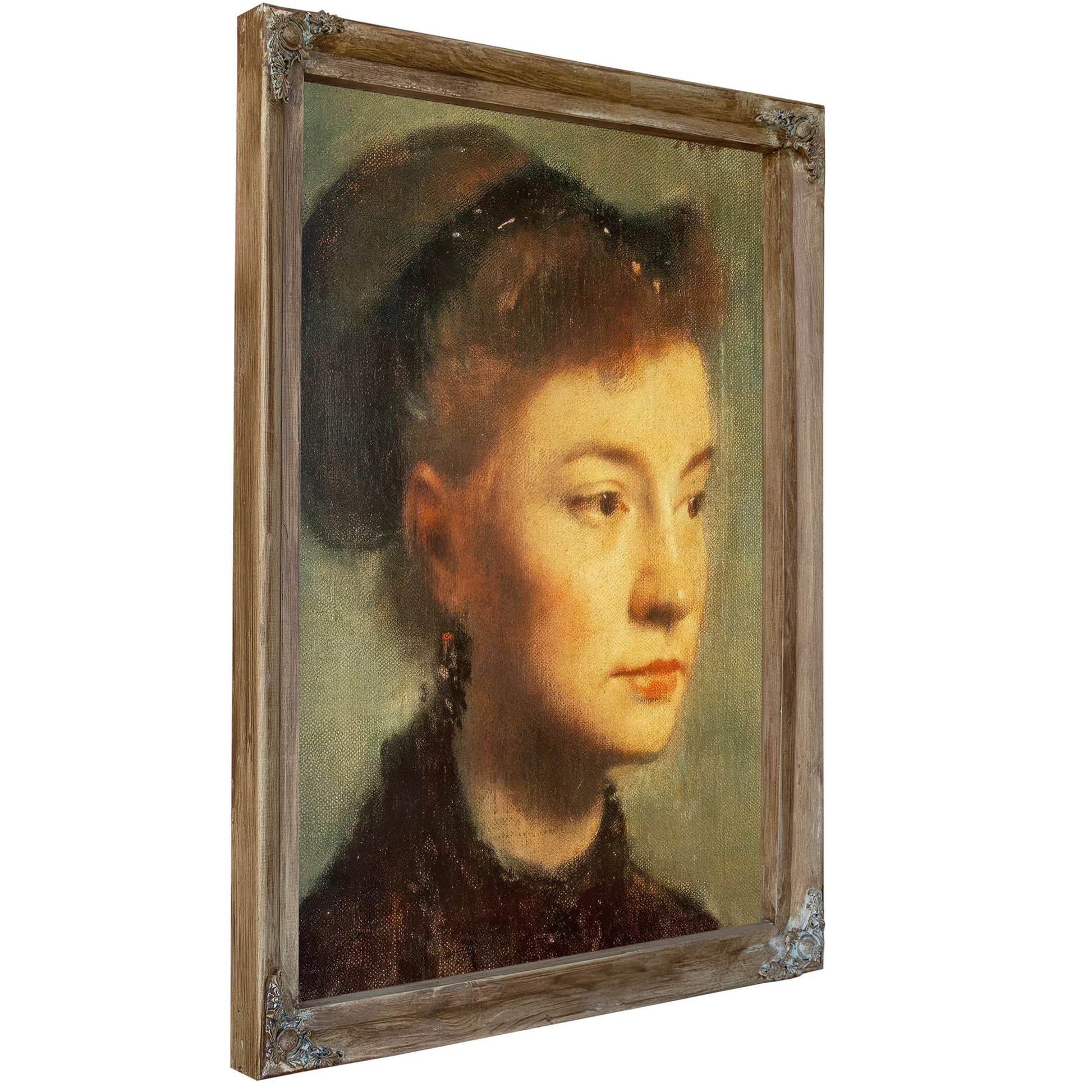 Head Of A Yound Woman 1867 By Edgar Degas Fine Art Print