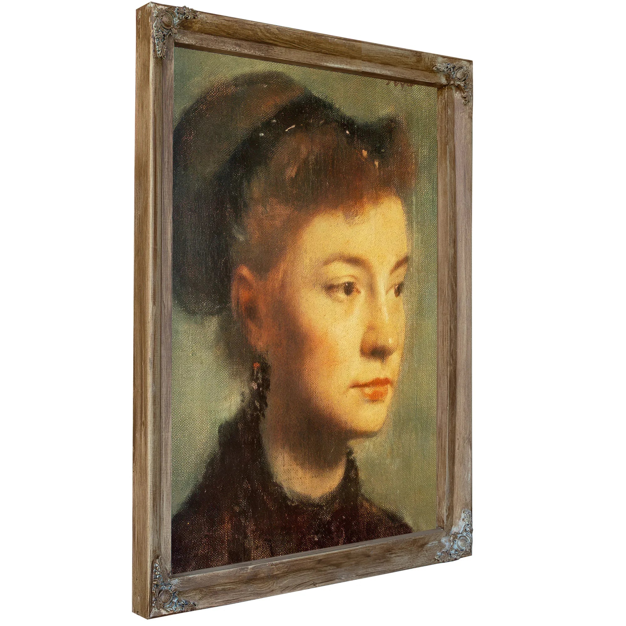Head Of A Yound Woman 1867 By Edgar Degas Fine Art Print