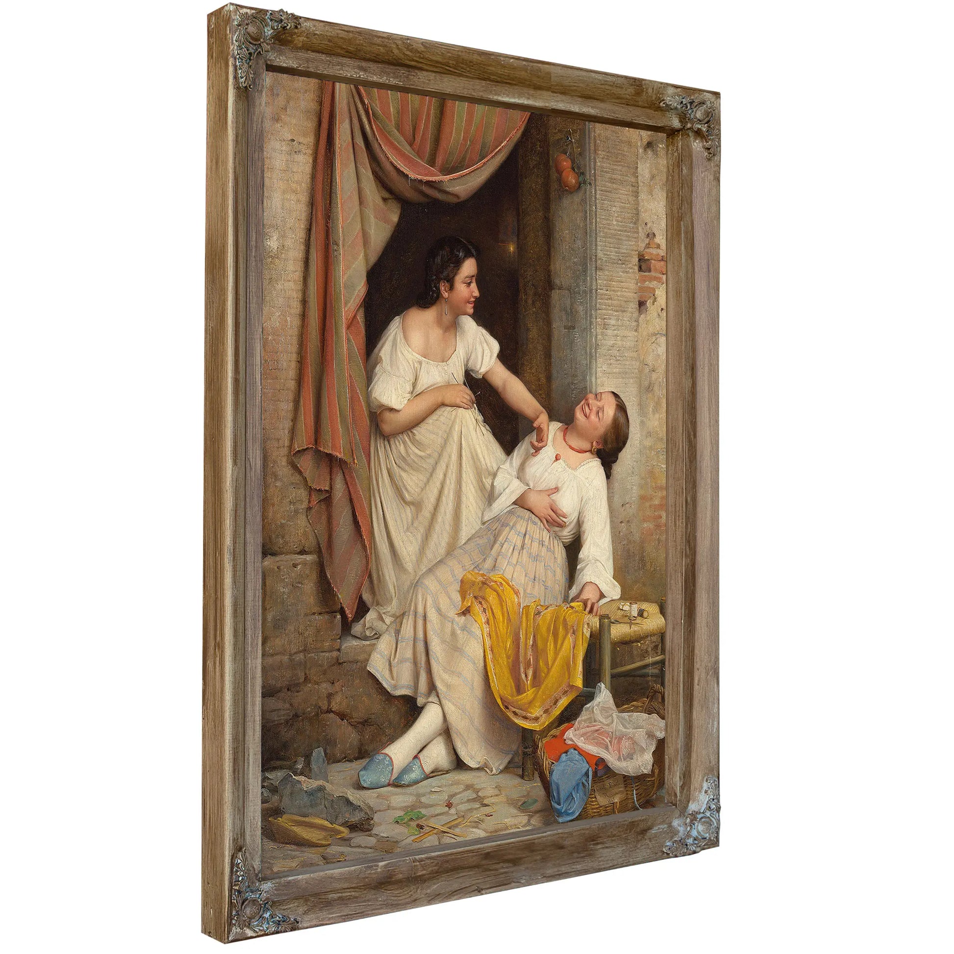 To Leende Piger Two Smiling Girls by Carl Bloch