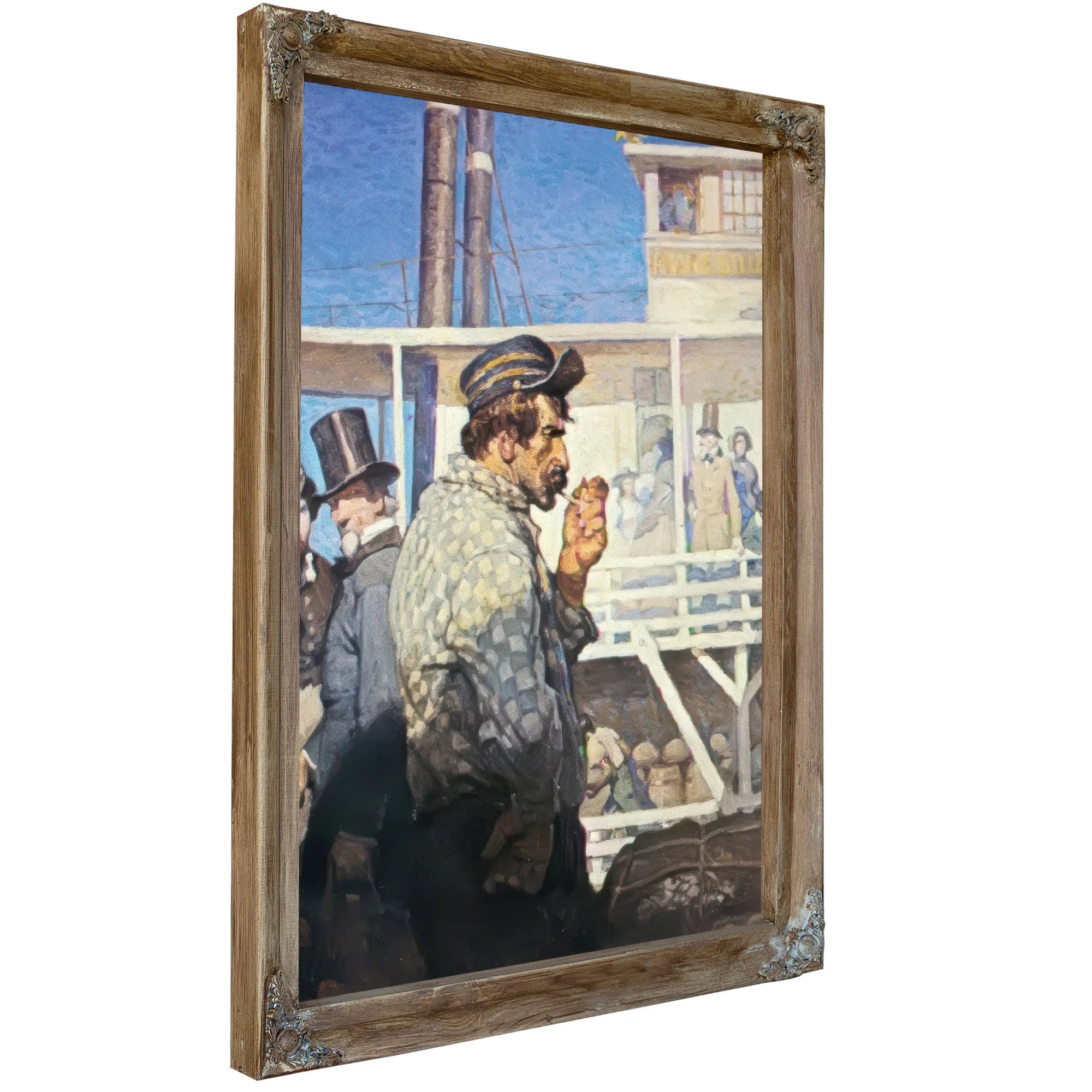Jim Bludsoe Of The Prairie Belle By NC Wyeth Fine Art Print