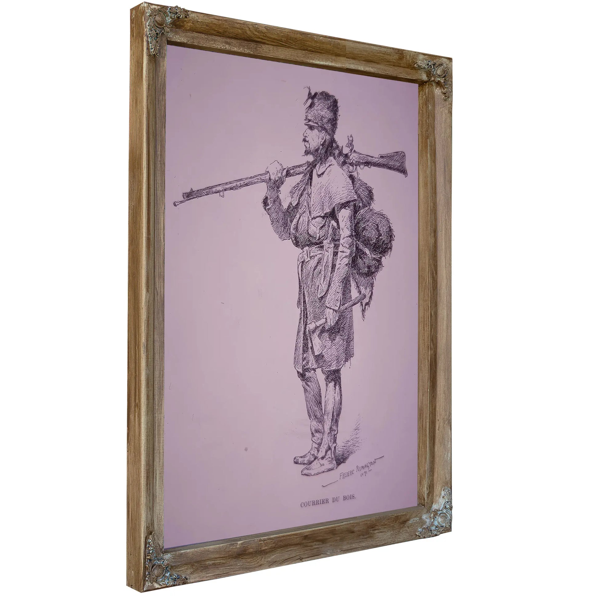 Frenchcandian Fur Trapper Coureur Du Bois by Frederic Remington