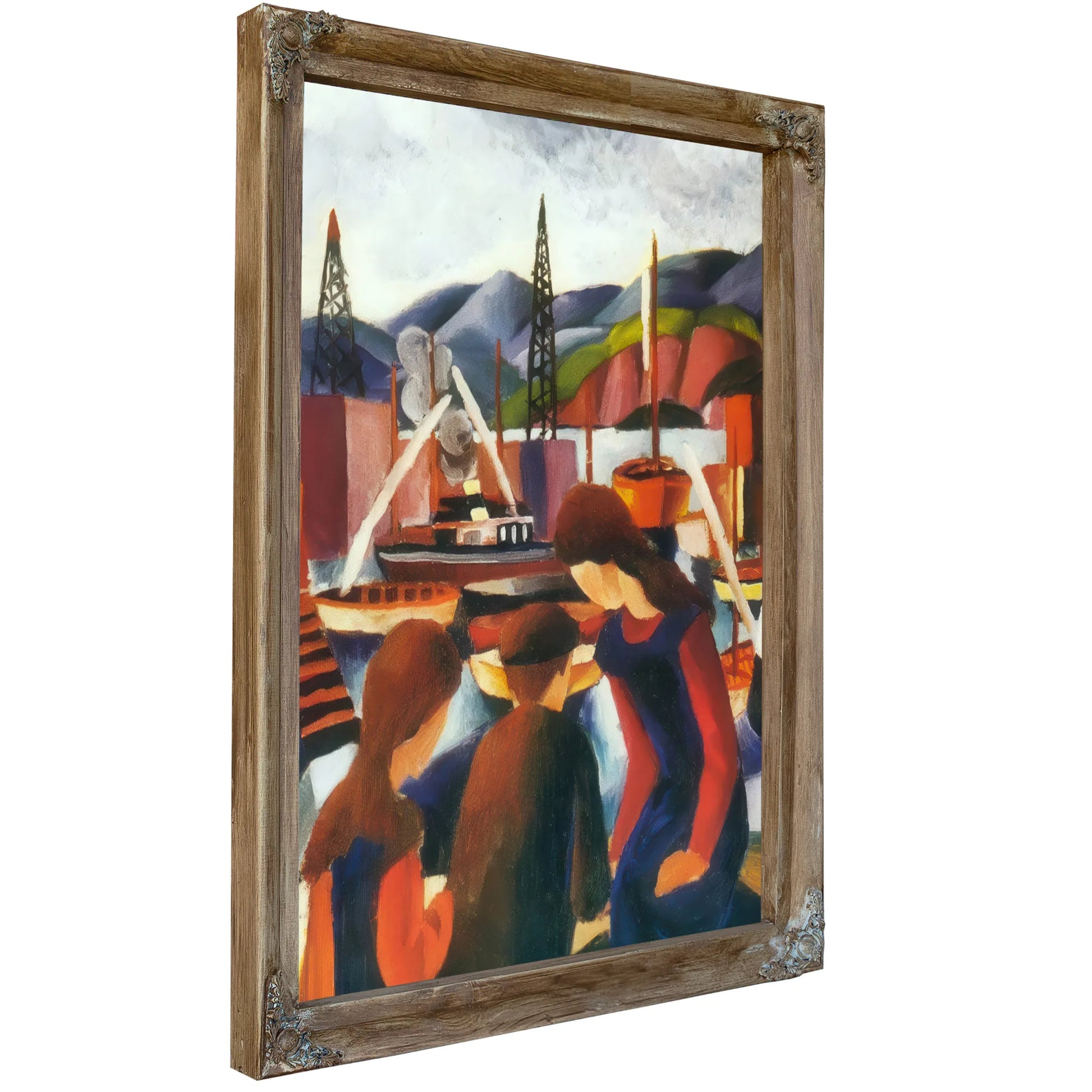 Children In The Harbour I By August Macke Fine Art Print