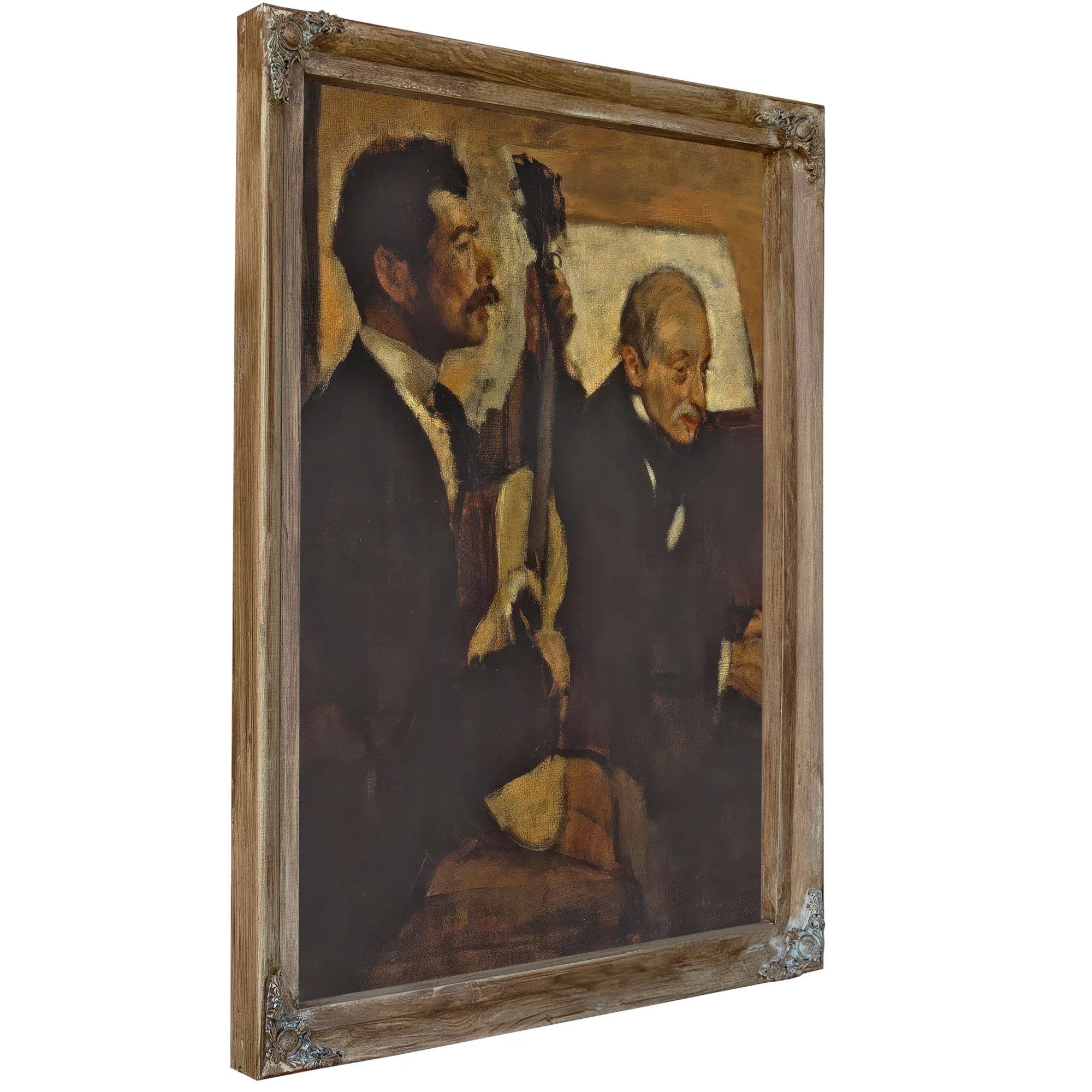 Degas Father Listening To Lorenzo Pagans Playing The Guitar By Edgar Degas Fine Art Print