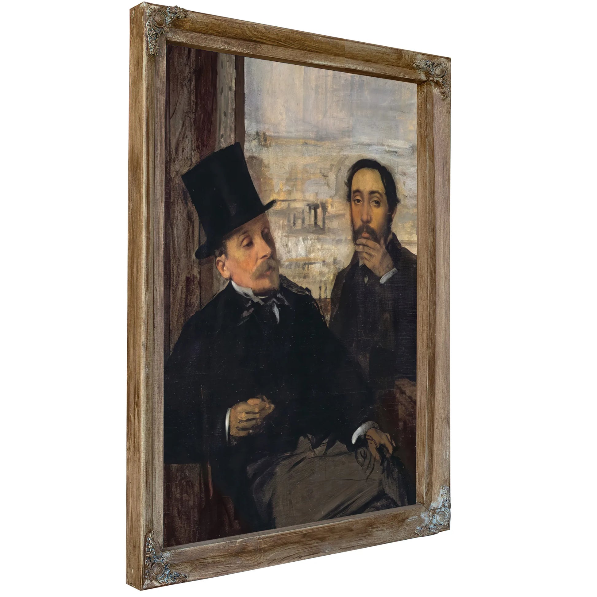 Self Portrait With Evariste De Valernes (1816 96) By Edgar Degas Fine Art Print