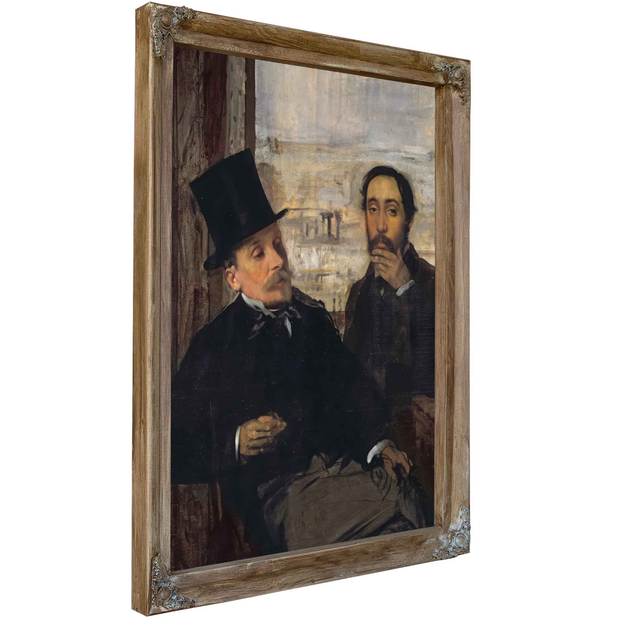 Self Portrait With Evariste De Valernes (1816 96) By Edgar Degas Fine Art Print
