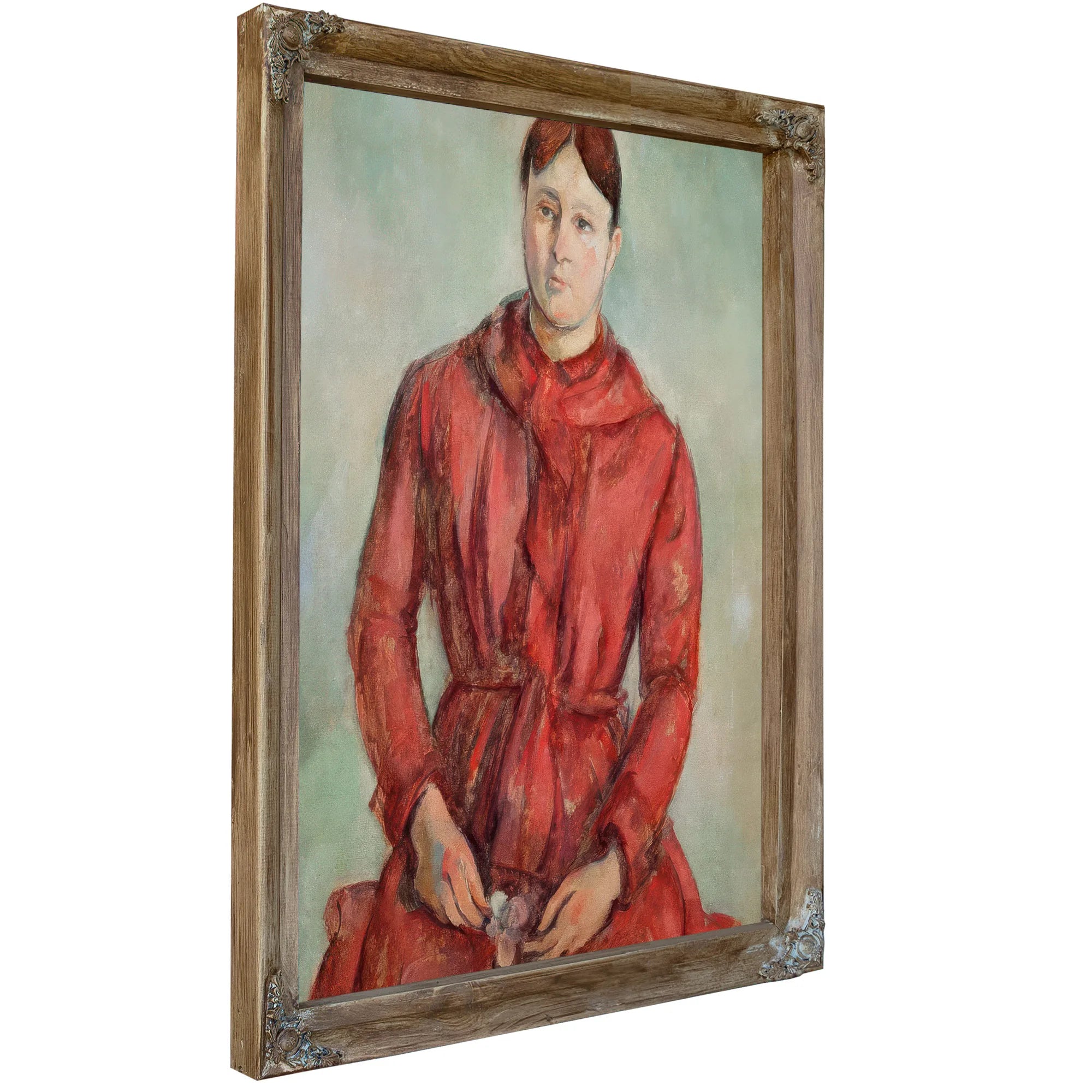 Portrait Of Madame Cezanne In A Red Dress By Paul Cezanne Fine Art Print