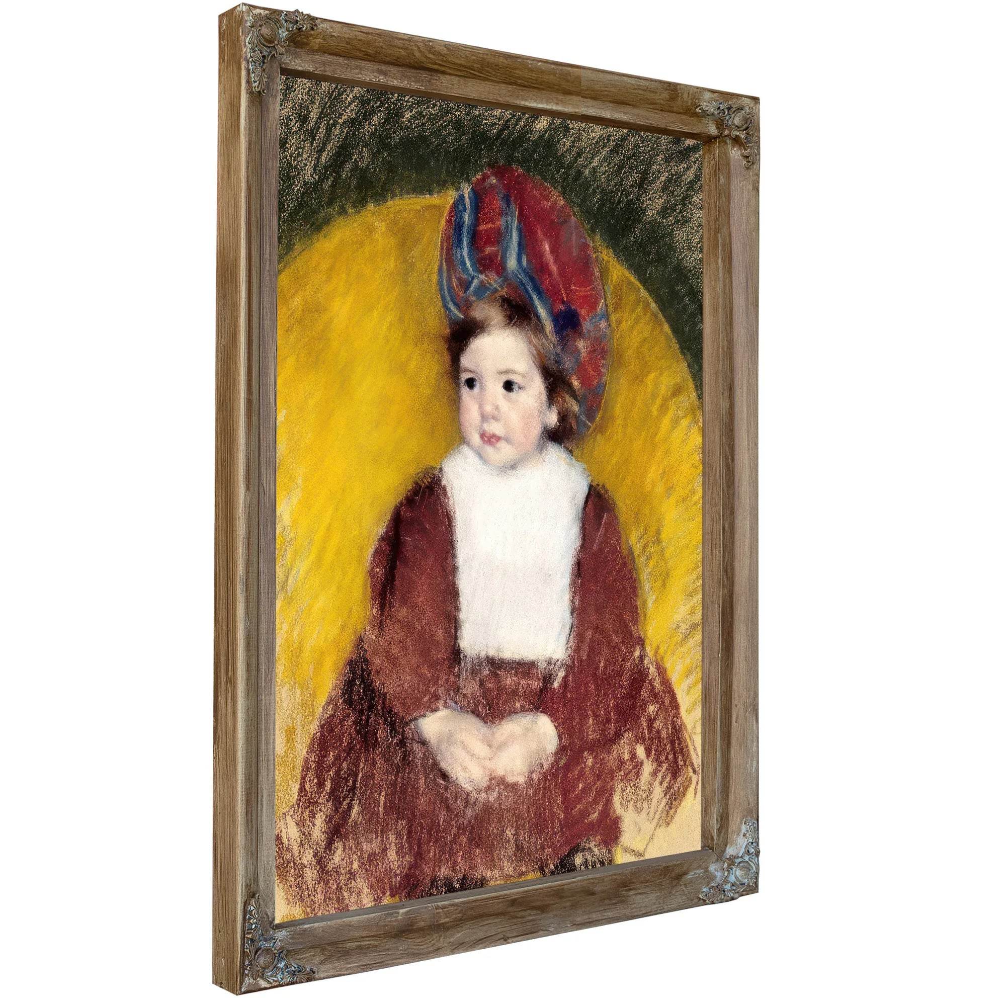 Margot In A Dark Red Costume By Mary Cassatt Fine Art Print