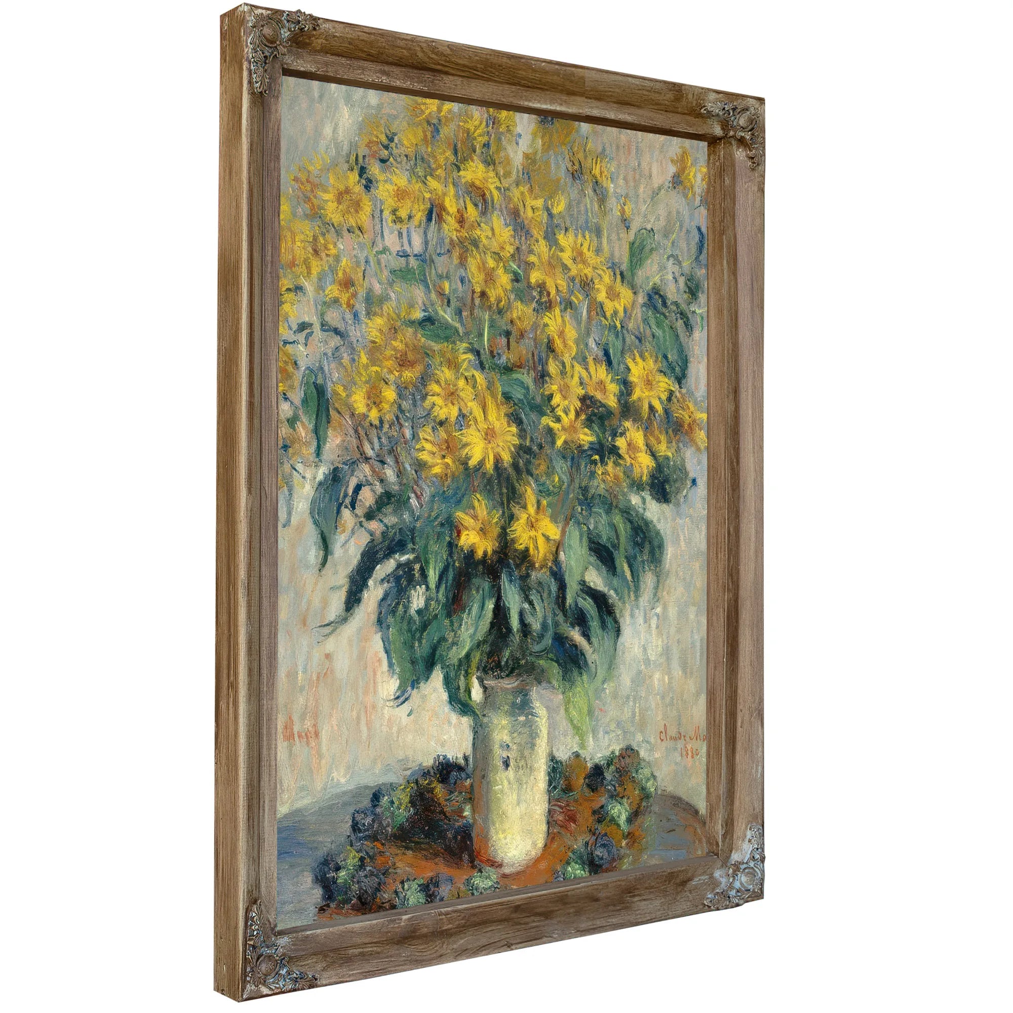 Jerusalem Artichoke Flowers By Claude Monet Fine Art Print