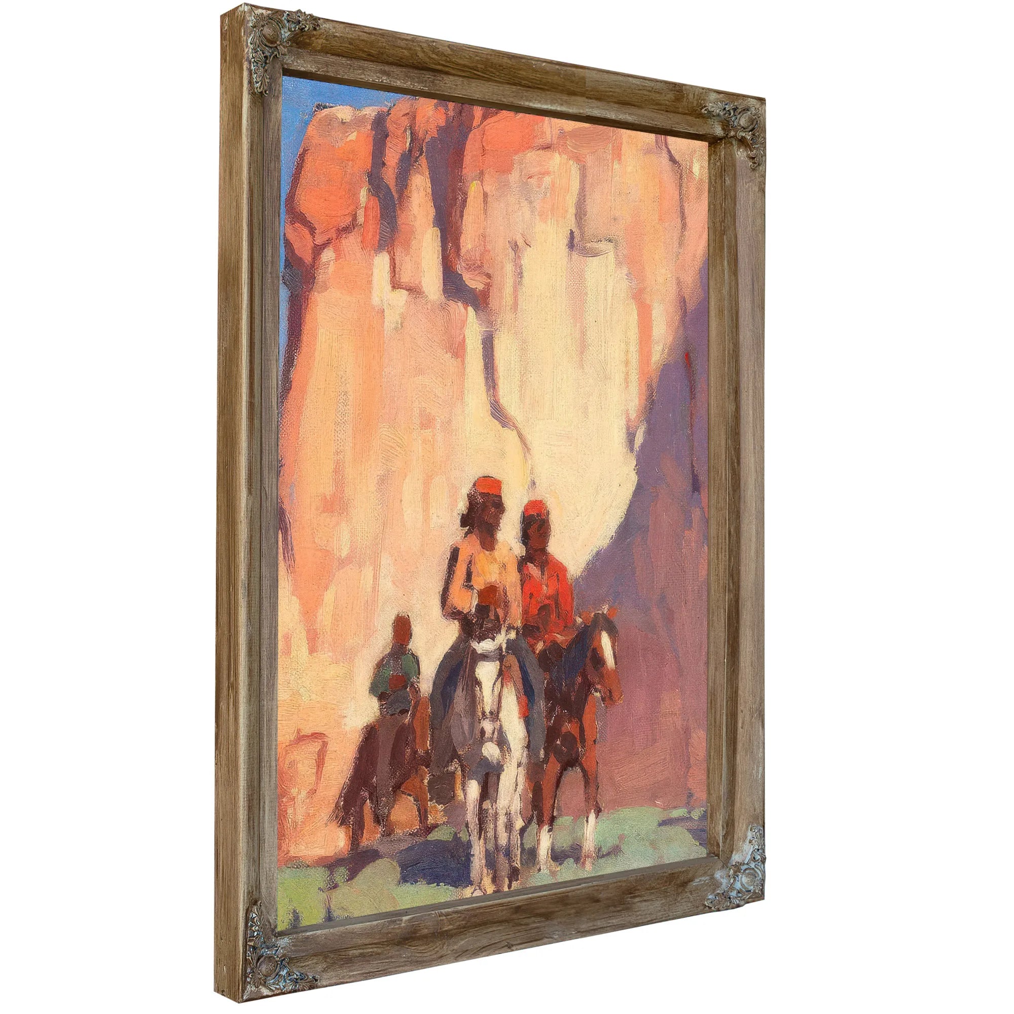 Navajos On Horseback, Canyon De Chelly By Edgar Payne Fine Art Print