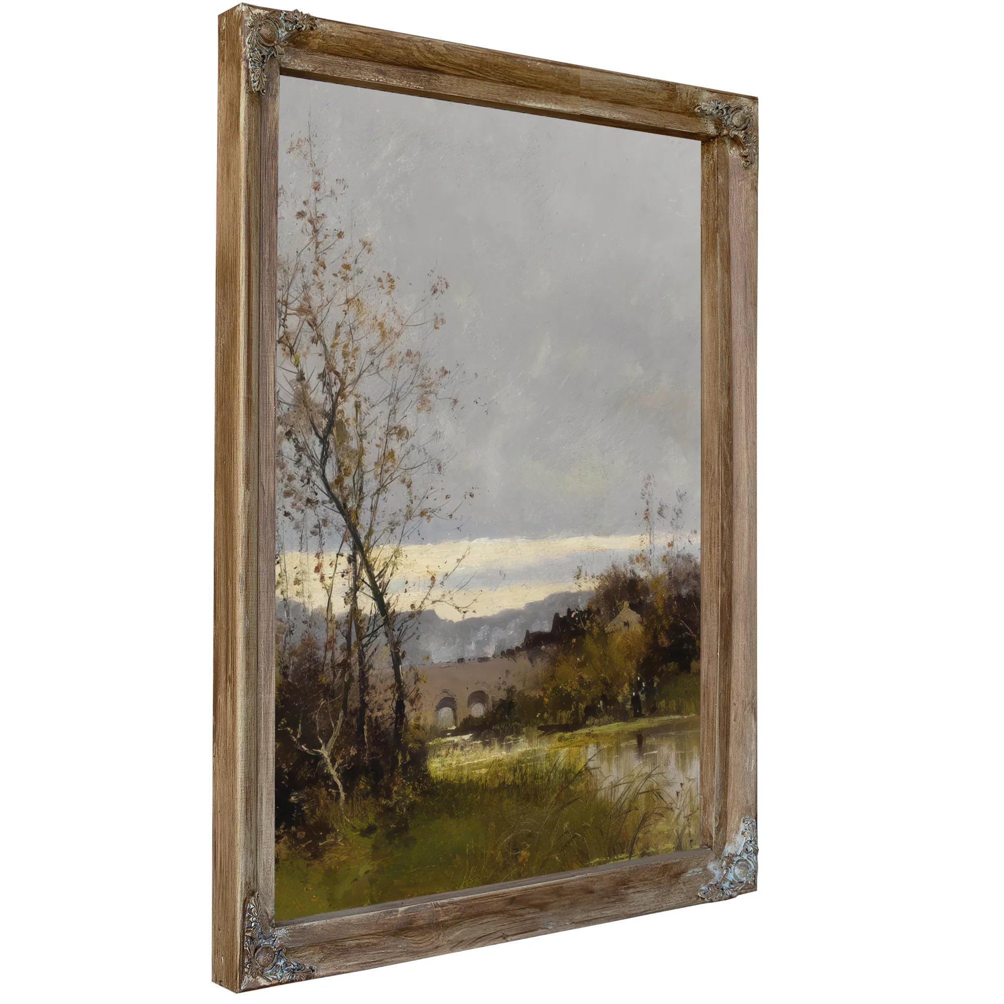 Along The Riverbank Normandy By Eugene Galien Laloue Fine Art Print