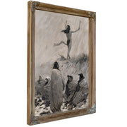 The Fire Eater Raised His Arms To The Thunder Birdb by Frederic Remington