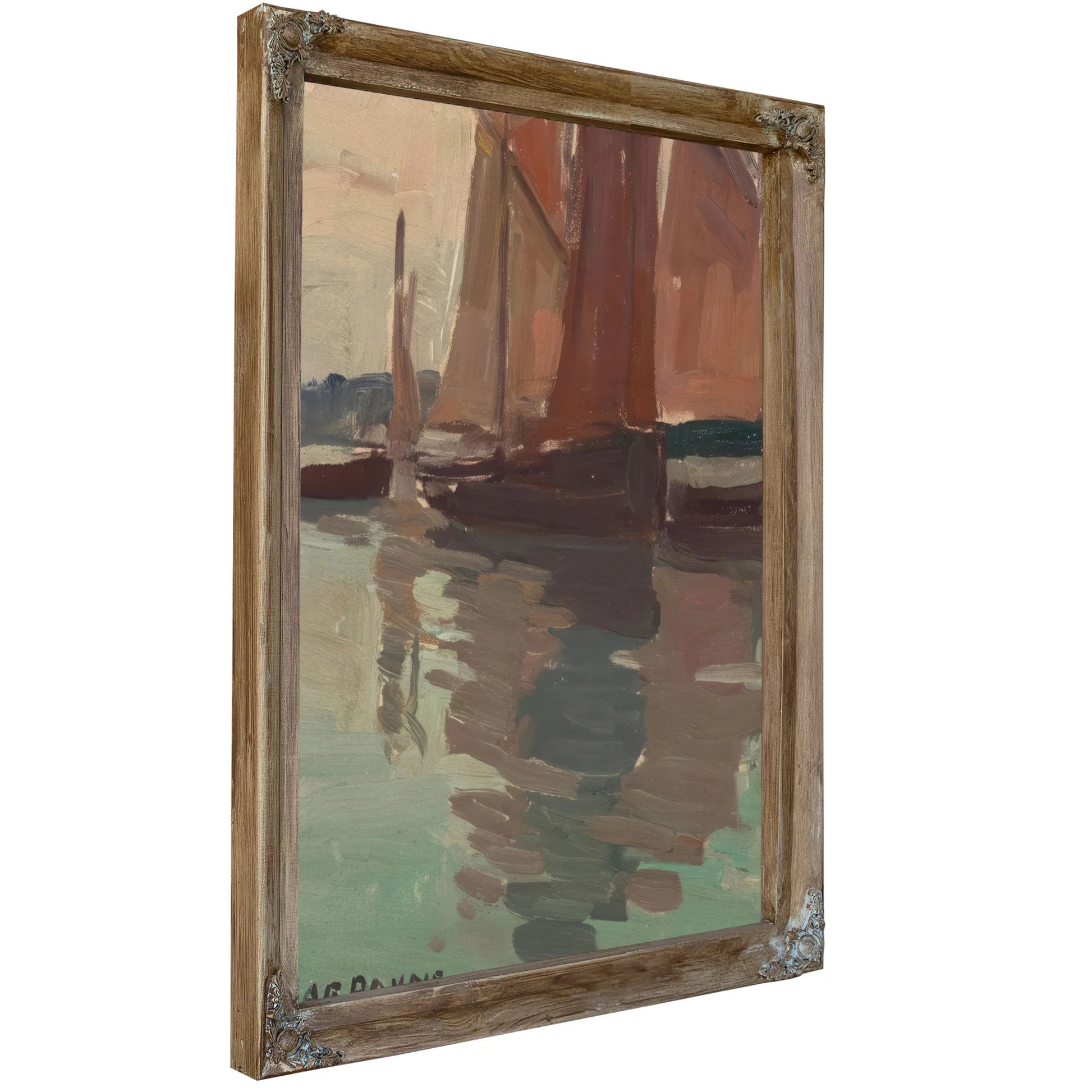 Boats With Red Sails By Edgar Payne Fine Art Print