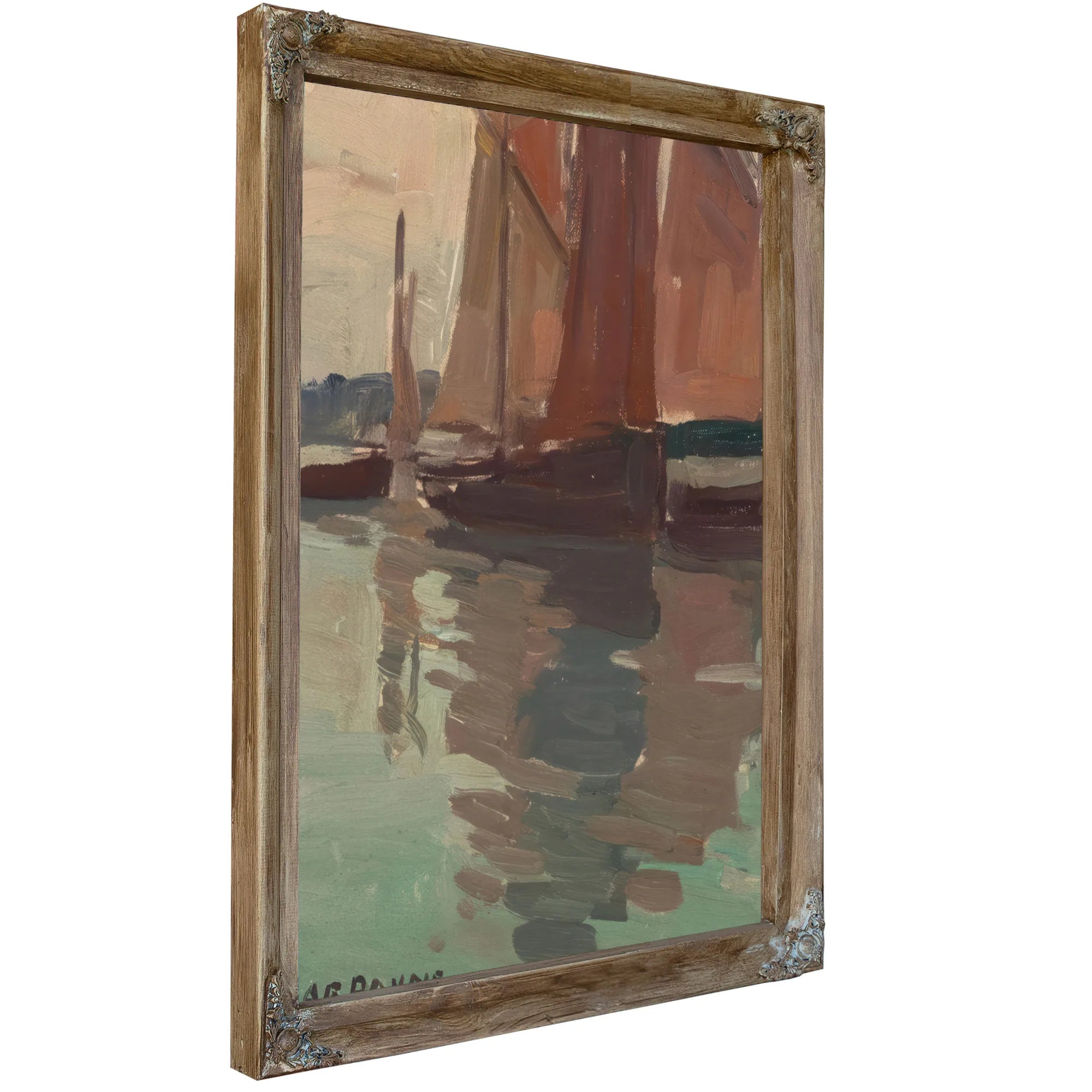 Boats With Red Sails By Edgar Payne Fine Art Print