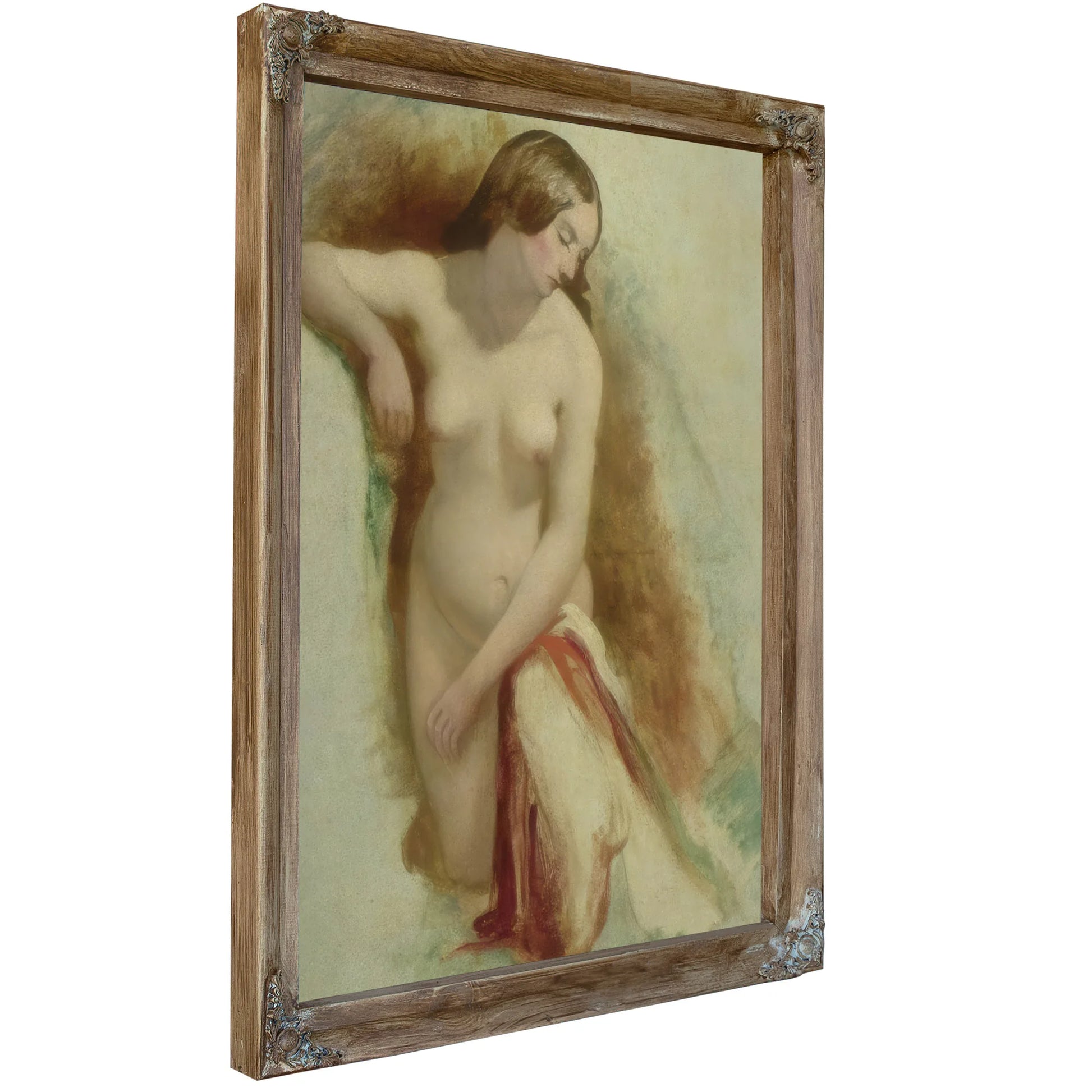 Nude Woman Kneeling 3 By William Etty Fine Art Print