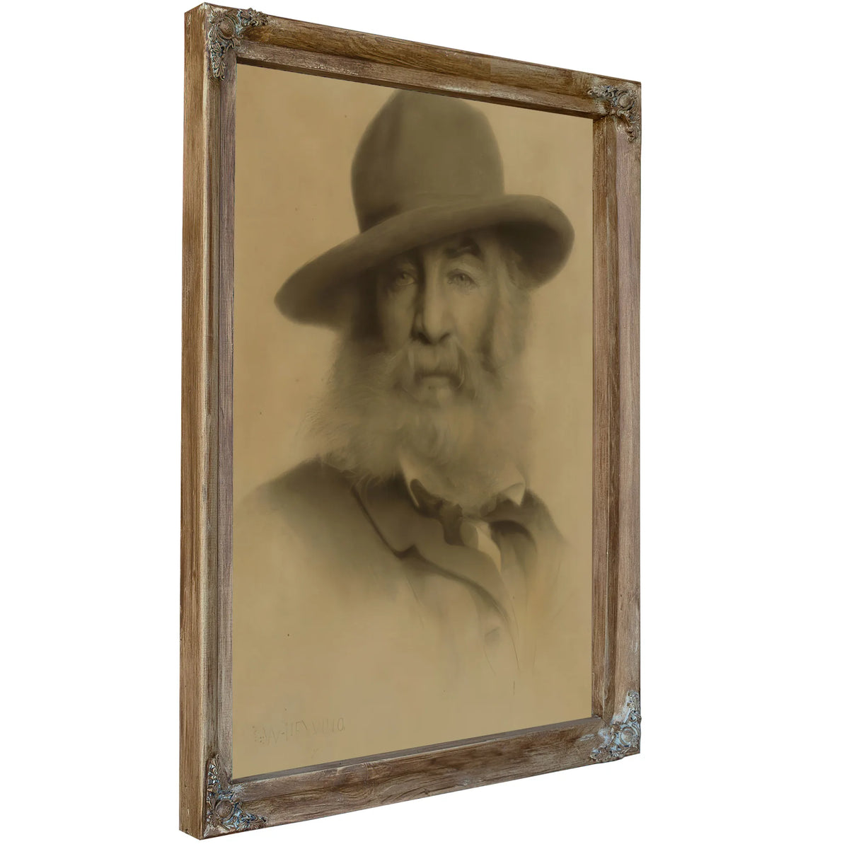 Walt Whitman By Thomas Wilmer Dewing Fine Art Print
