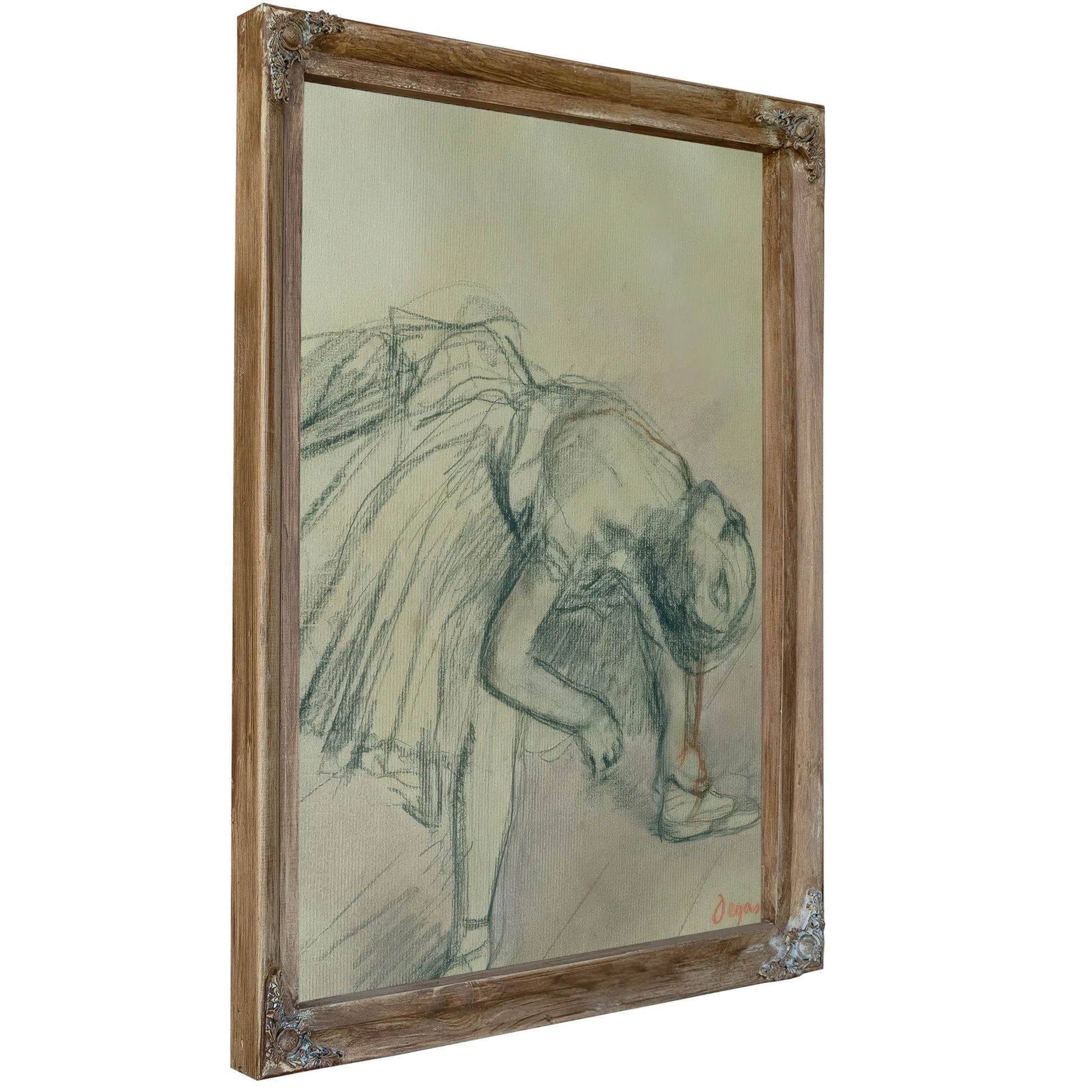 Dancer Fixing Her Slipper By Edgar Degas Fine Art Print