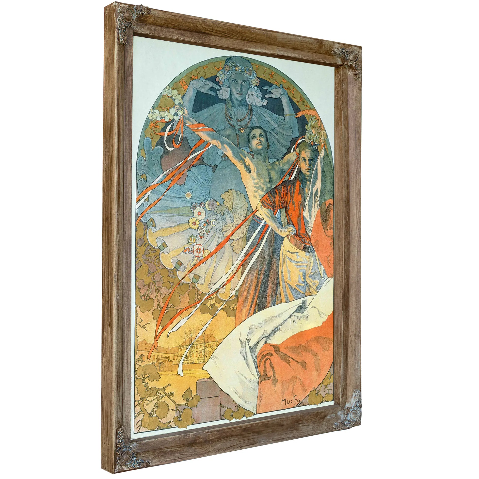 8Th Sokol Festival Prague 1926 Pageant On The Vltava River by Alphonse Mucha