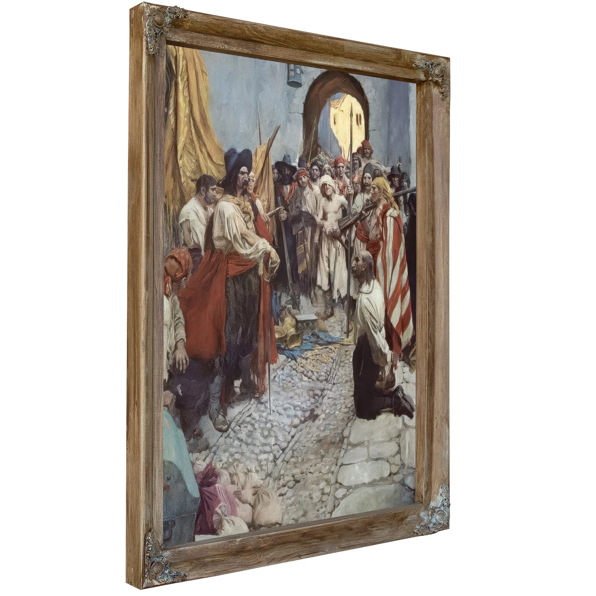 Extorting Tribute From The Citizens By Howard Pyle Fine Art Print