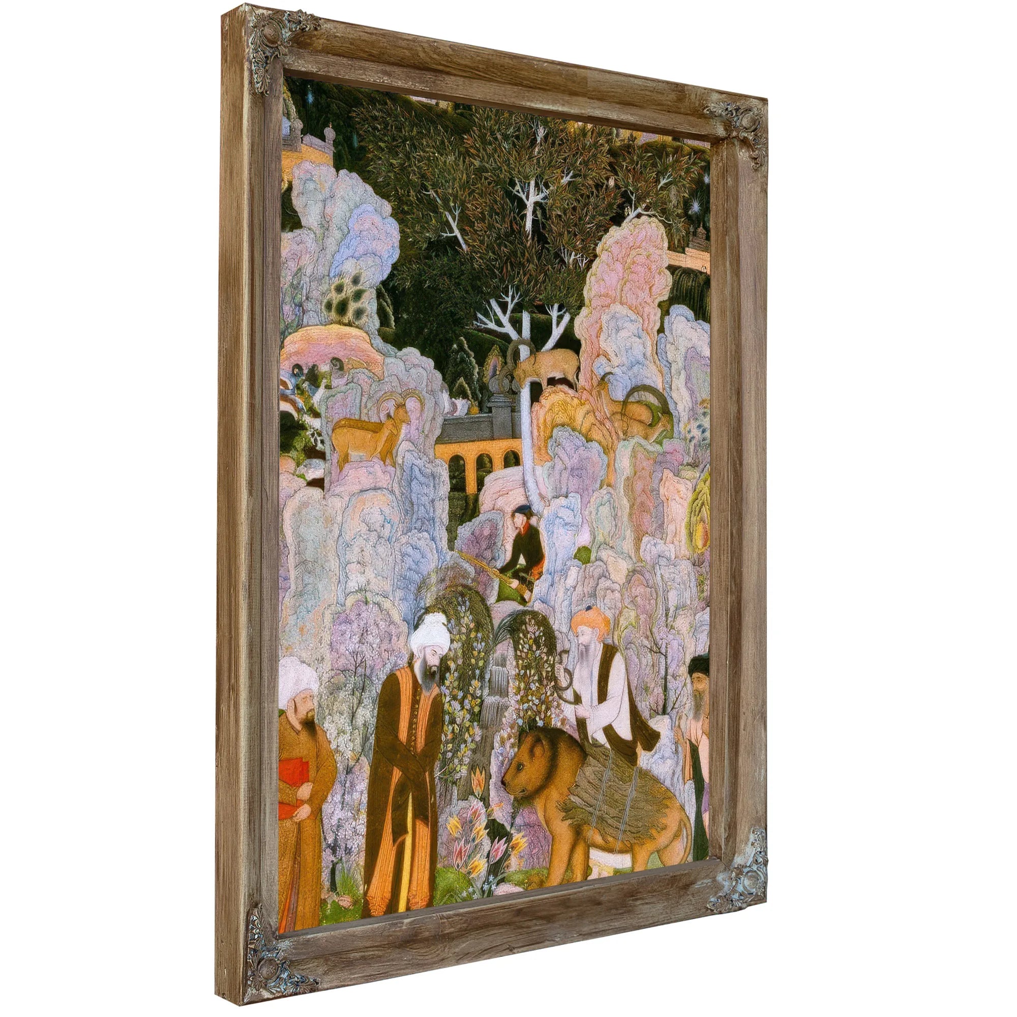 Sufis In A Landscape 1601 G By Farrukh Beg Fine Art Print