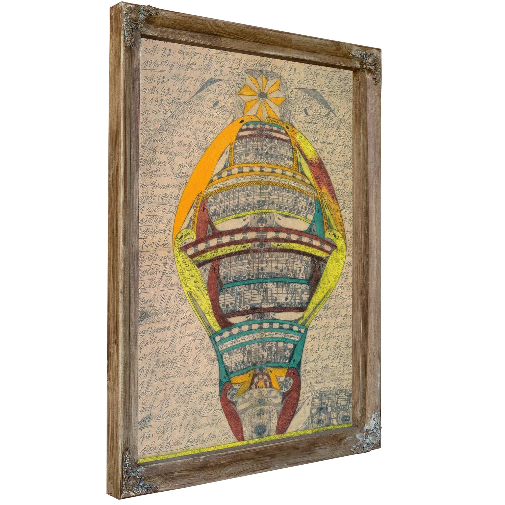 The St Adolf Swiss Tower 1918 By Adolf Wolfli Fine Art Print