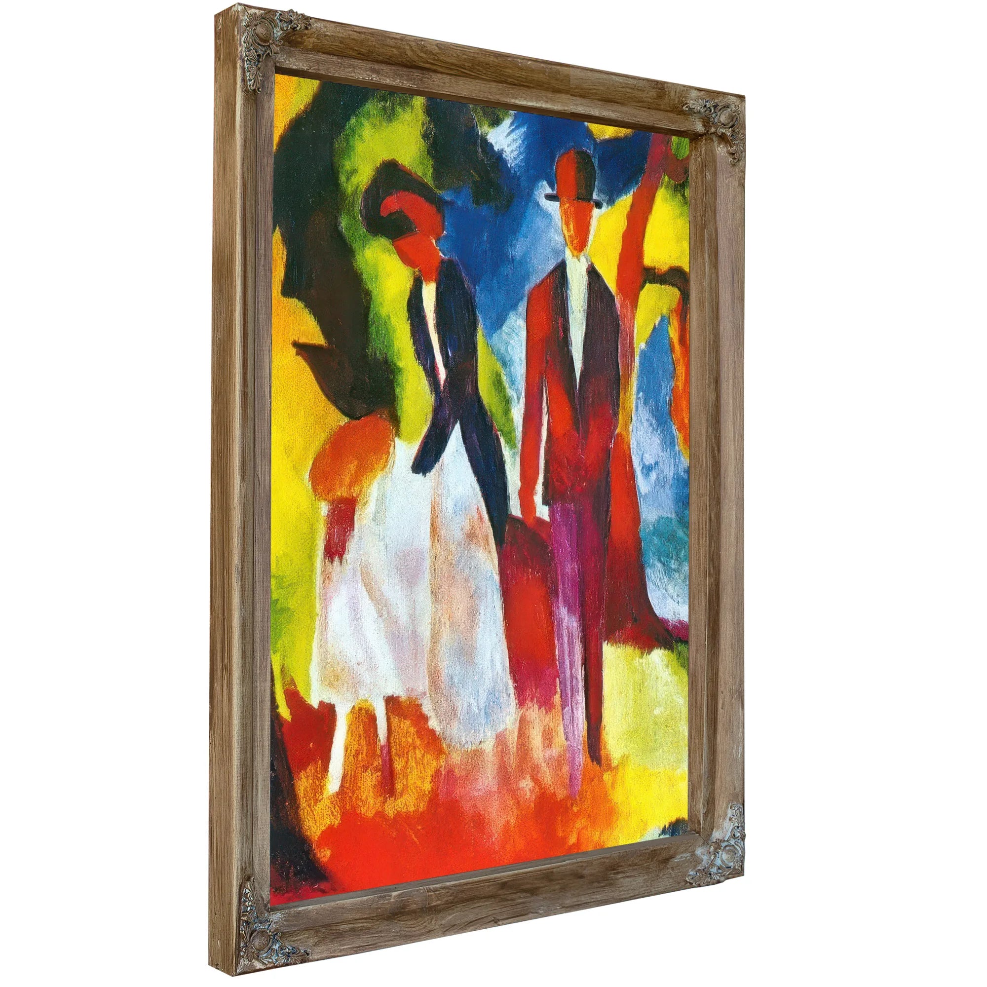People At The Blue Lake By August Macke Fine Art Print
