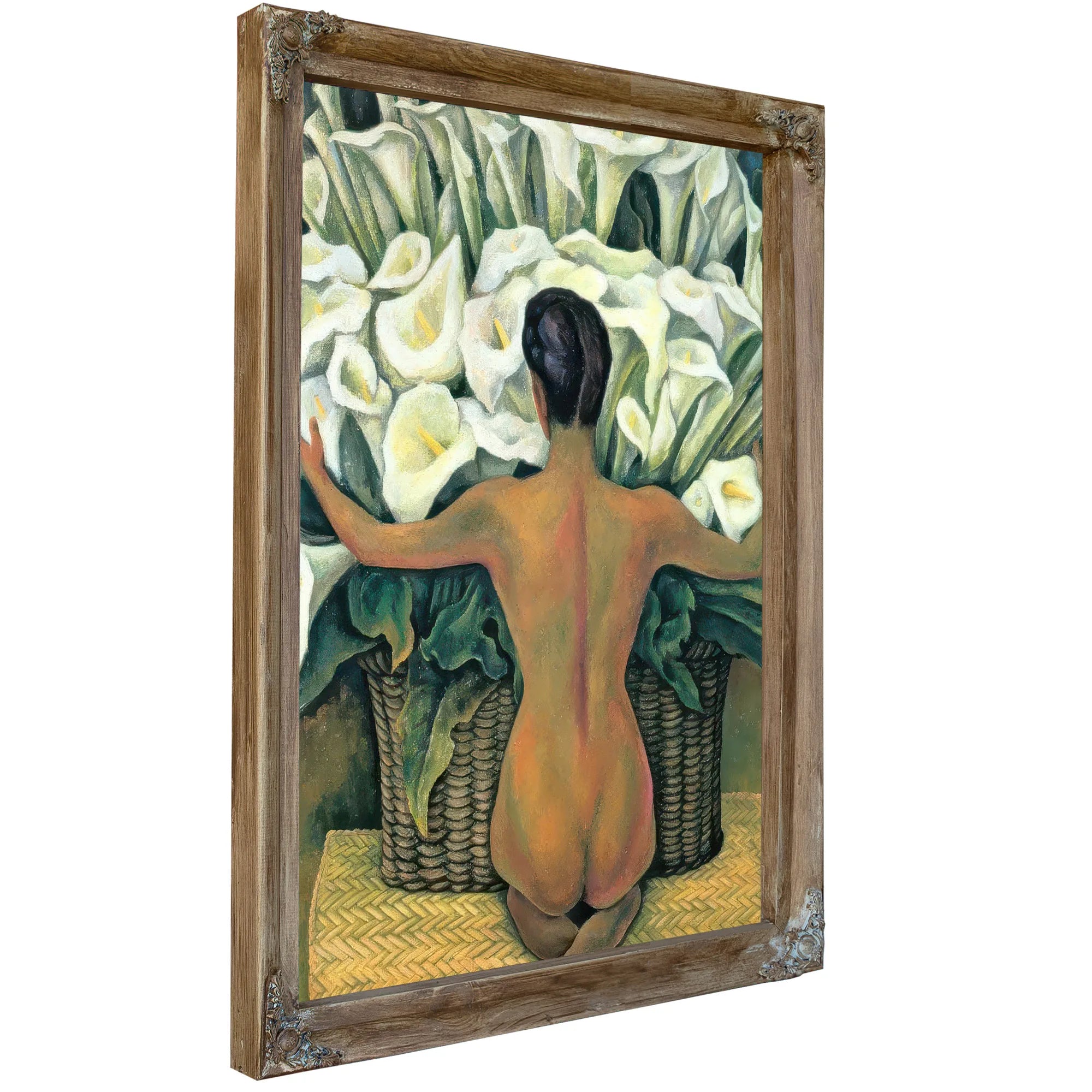 Nude With Calla Lilies By Diego Rivera Fine Art Print