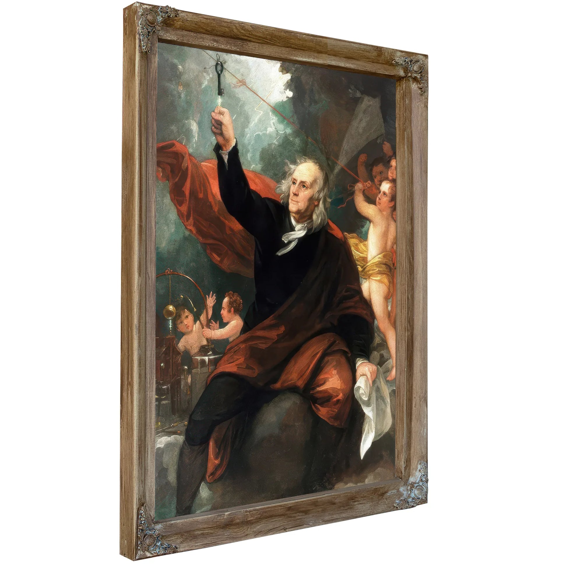 Benjamin Franklin Drawing Electricity From The Sky By Benjamin West Fine Art Print
