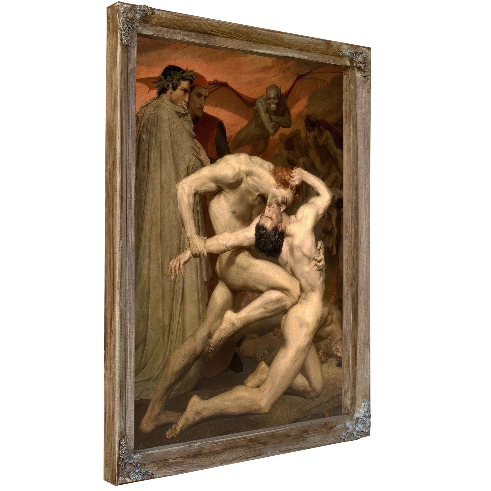 Dante And Virgil In Hell 1850 By William Adolphe Bouguereau Fine Art Print