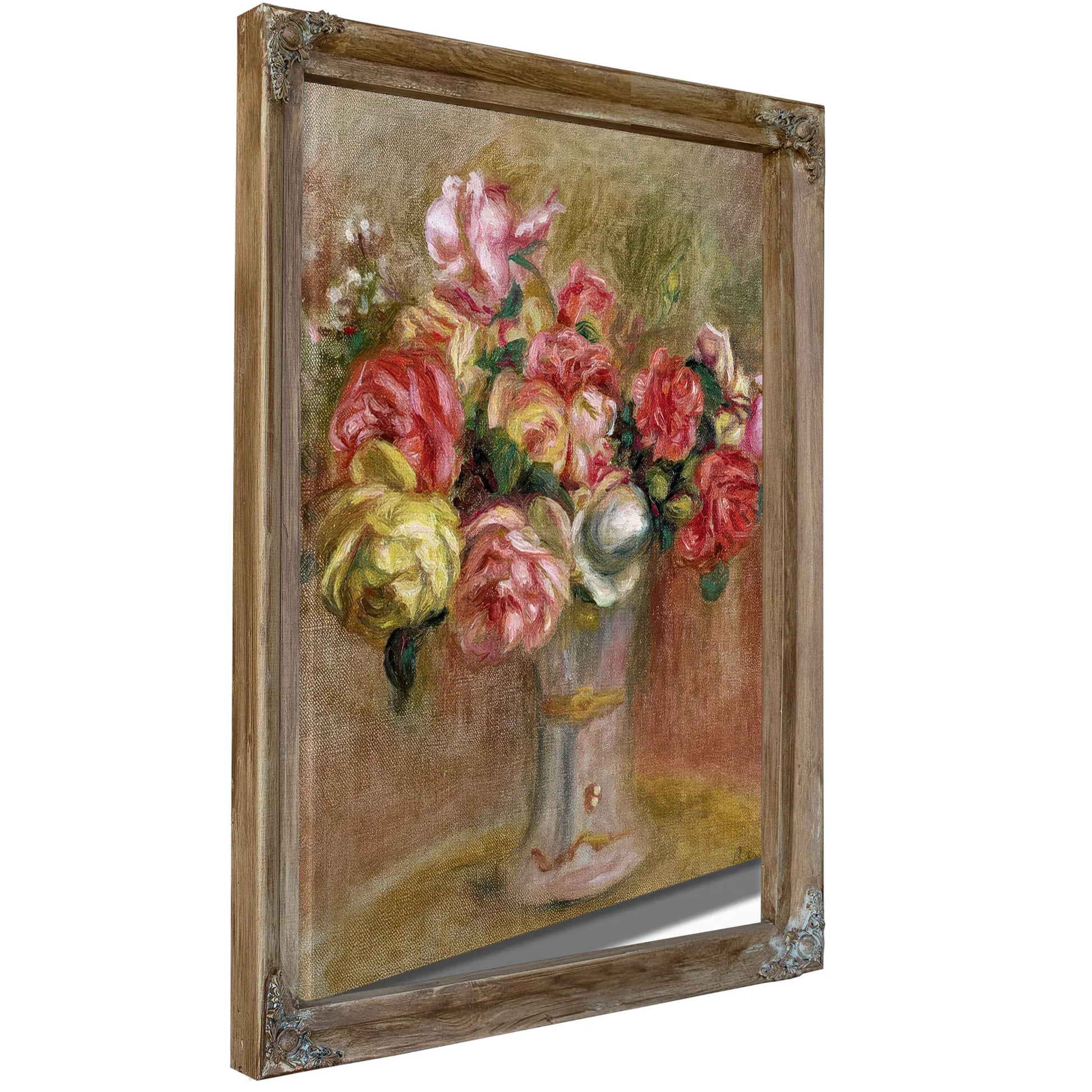 Roses In A Sevres Vase By Pierre Auguste Renoir Fine Art Print