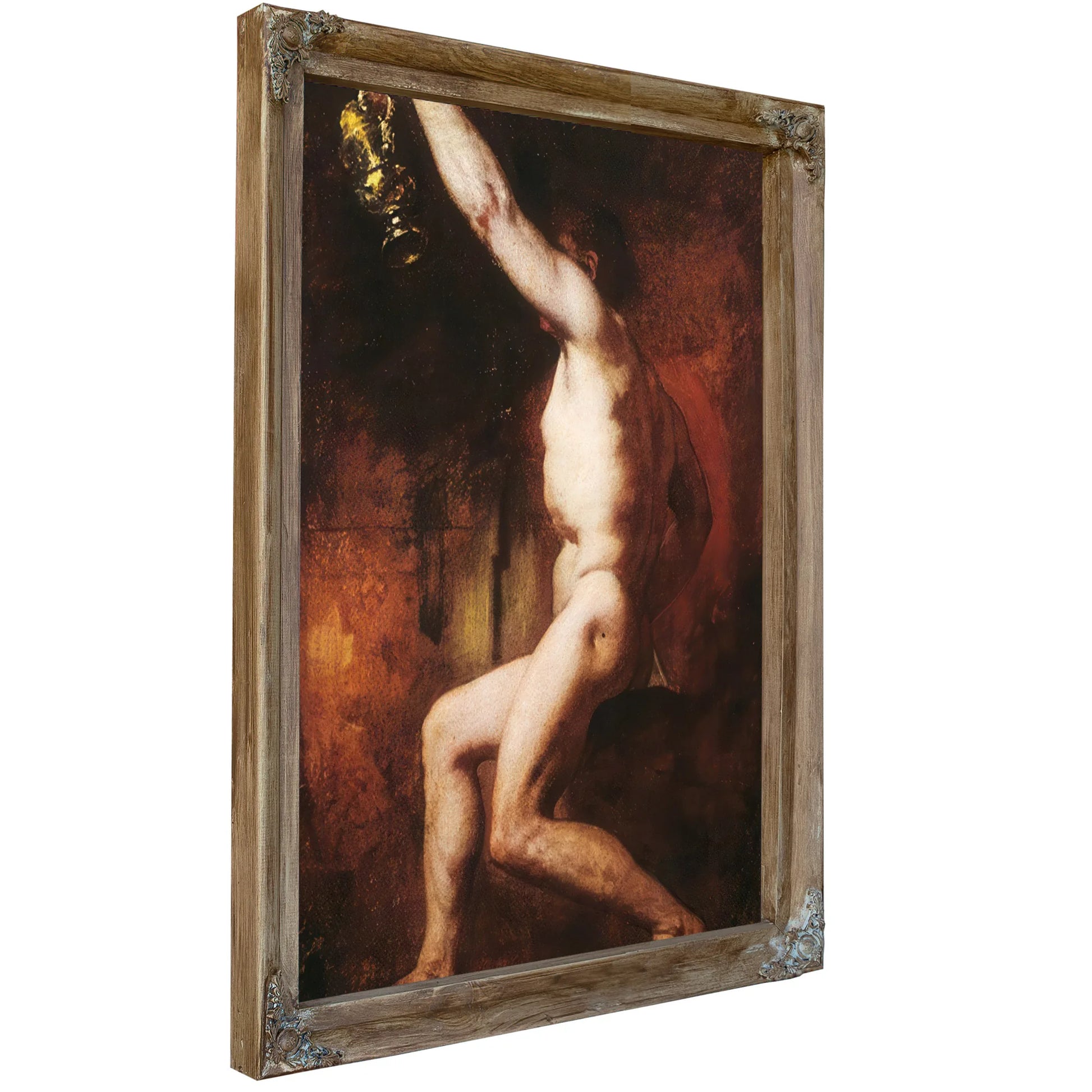 Male Nude Figure Holding A Jug By William Etty Fine Art Print