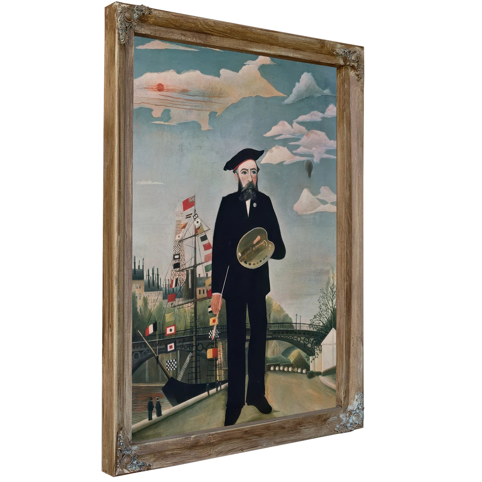 Self Portrait, From L'ile Saint Louis By Henri Julien Felix Rousseau Fine Art Print