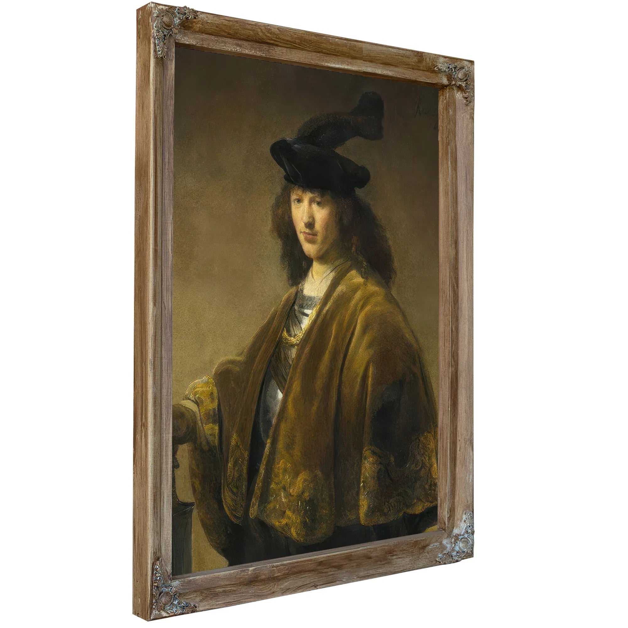 Young Man With A Sword By Rembrandt Fine Art Print