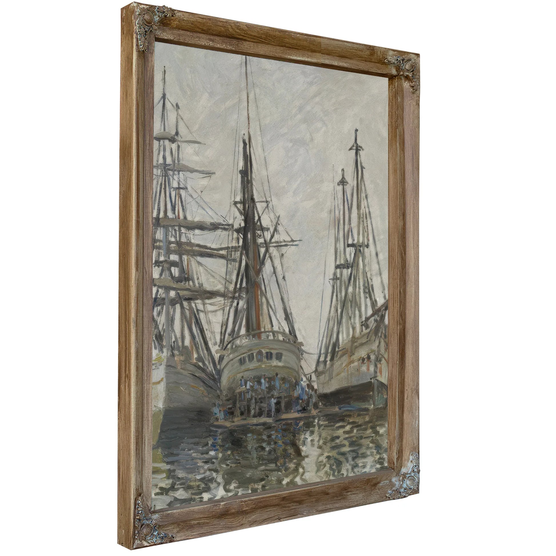 Boats In A Harbour By Claude Monet Fine Art Print