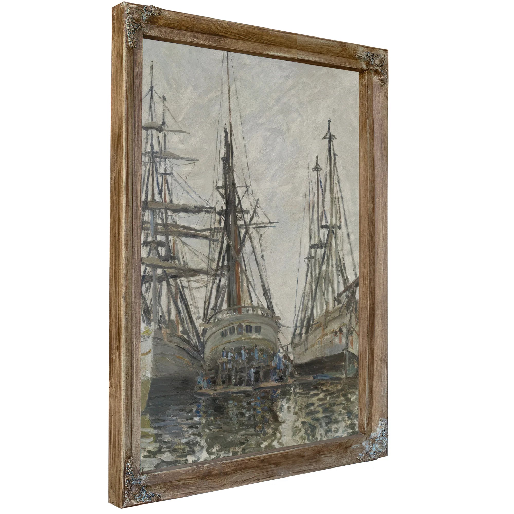 Boats In A Harbour By Claude Monet Fine Art Print