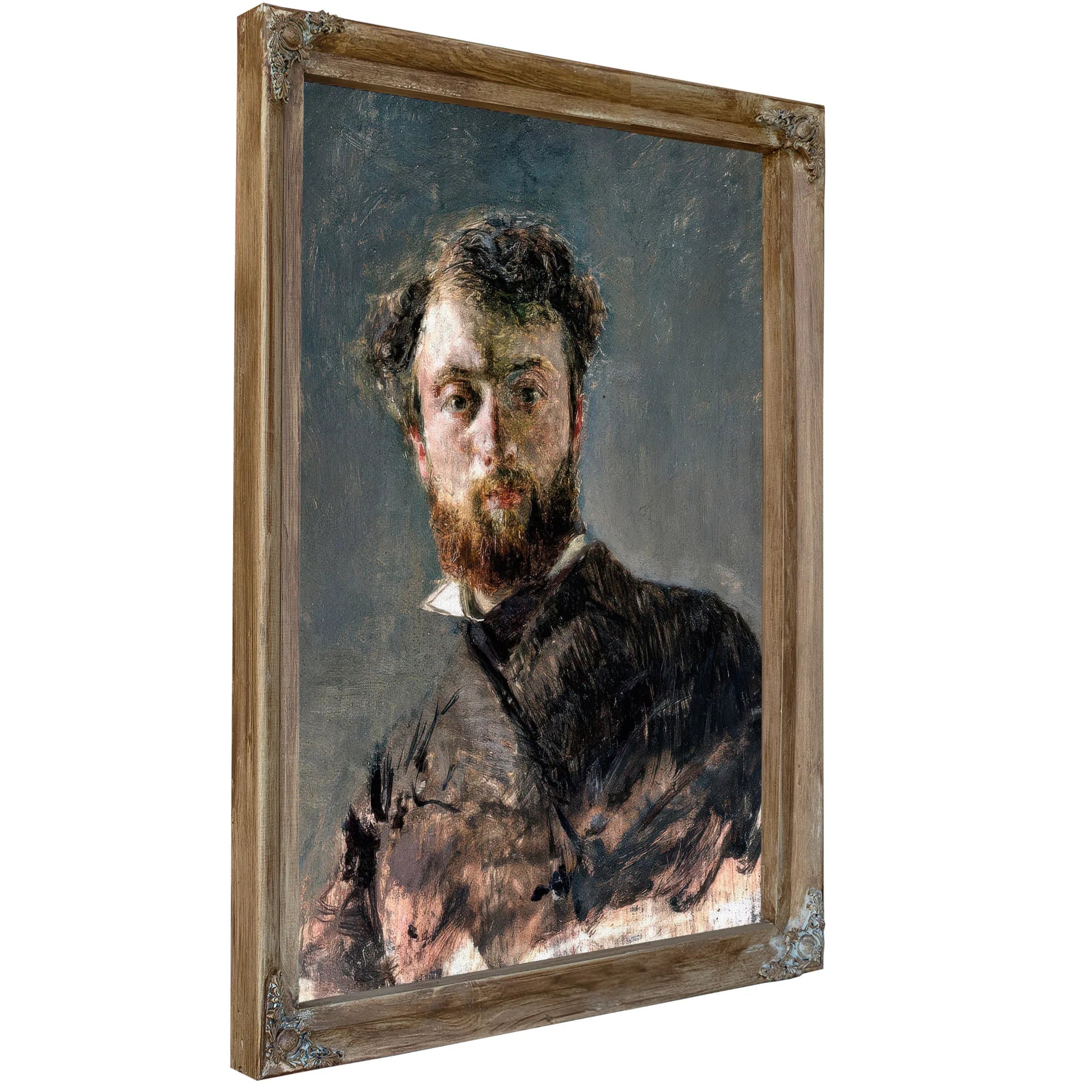 Self Portrait By Antonio Mancini Fine Art Print
