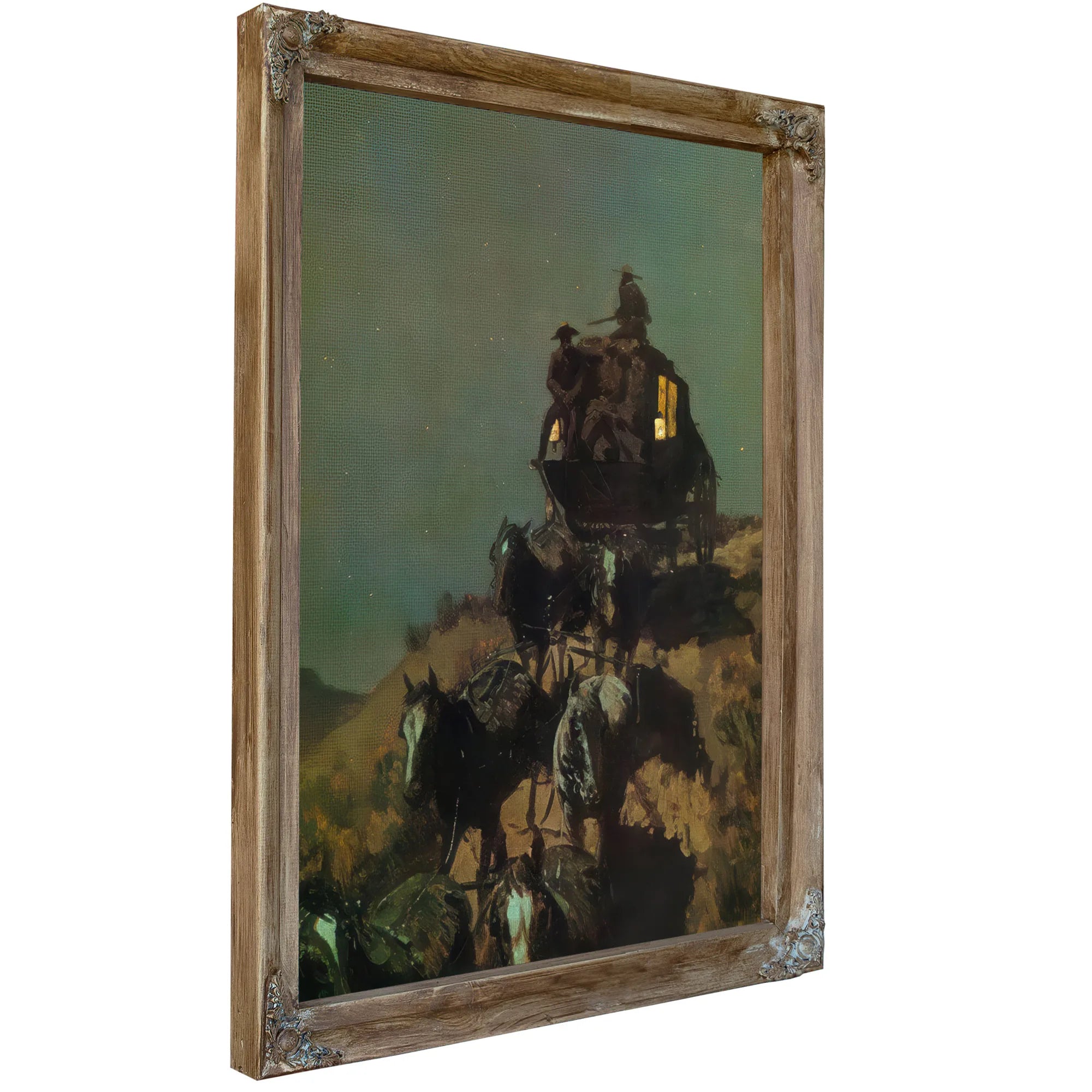 The Old Stage Coach Of The Plains By Frederic Remington Fine Art Print