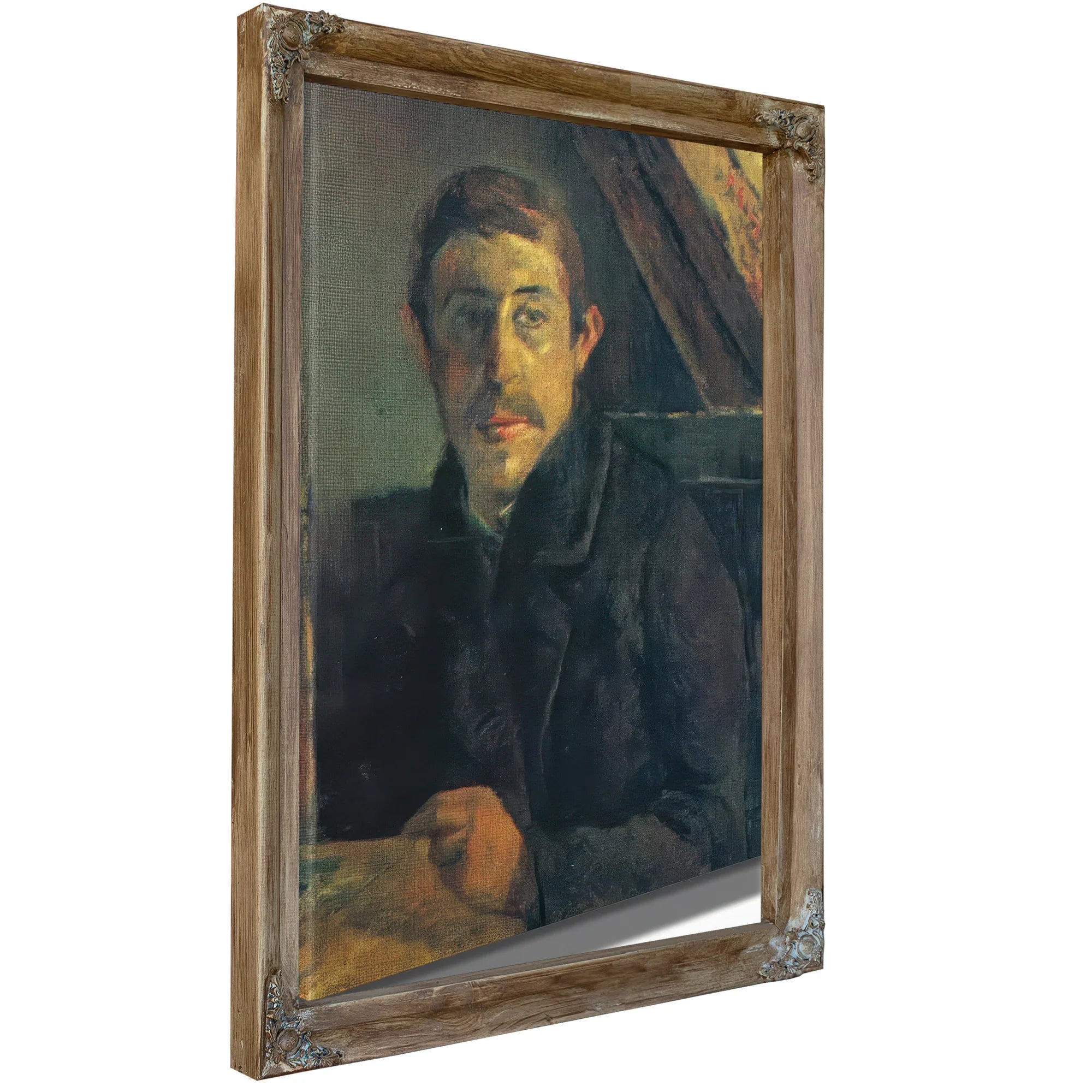 Self Portrait In Front Of Easel By Paul Gauguin Fine Art Print
