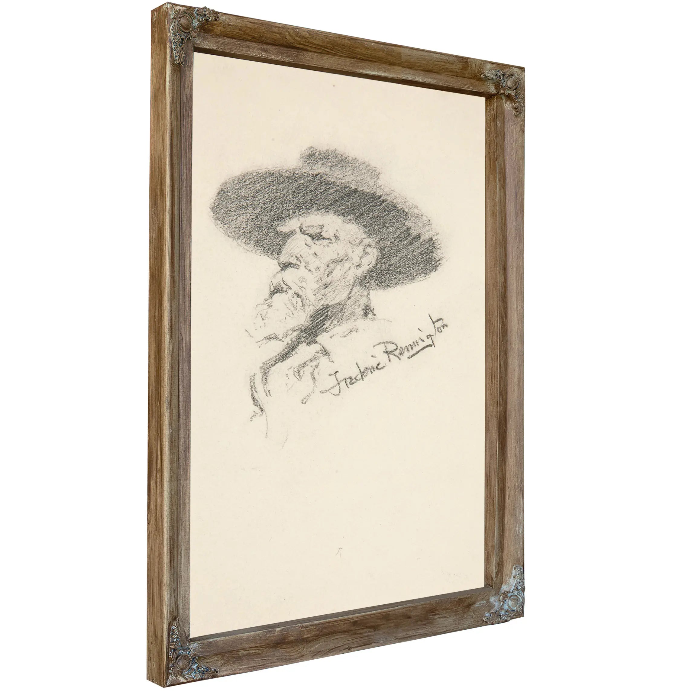 Head Of A Man  by Frederic Remington