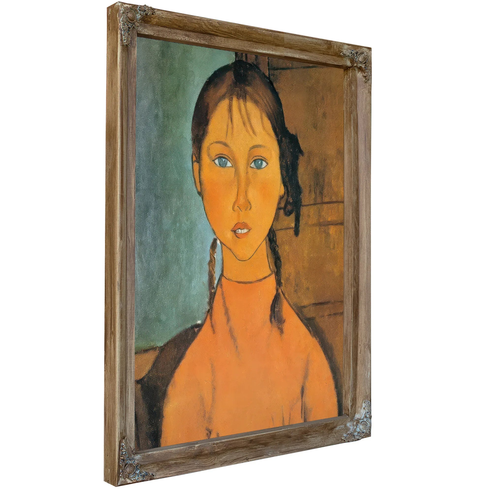 Girl With Braids 1918 By Amedeo Modigliani Fine Art Print
