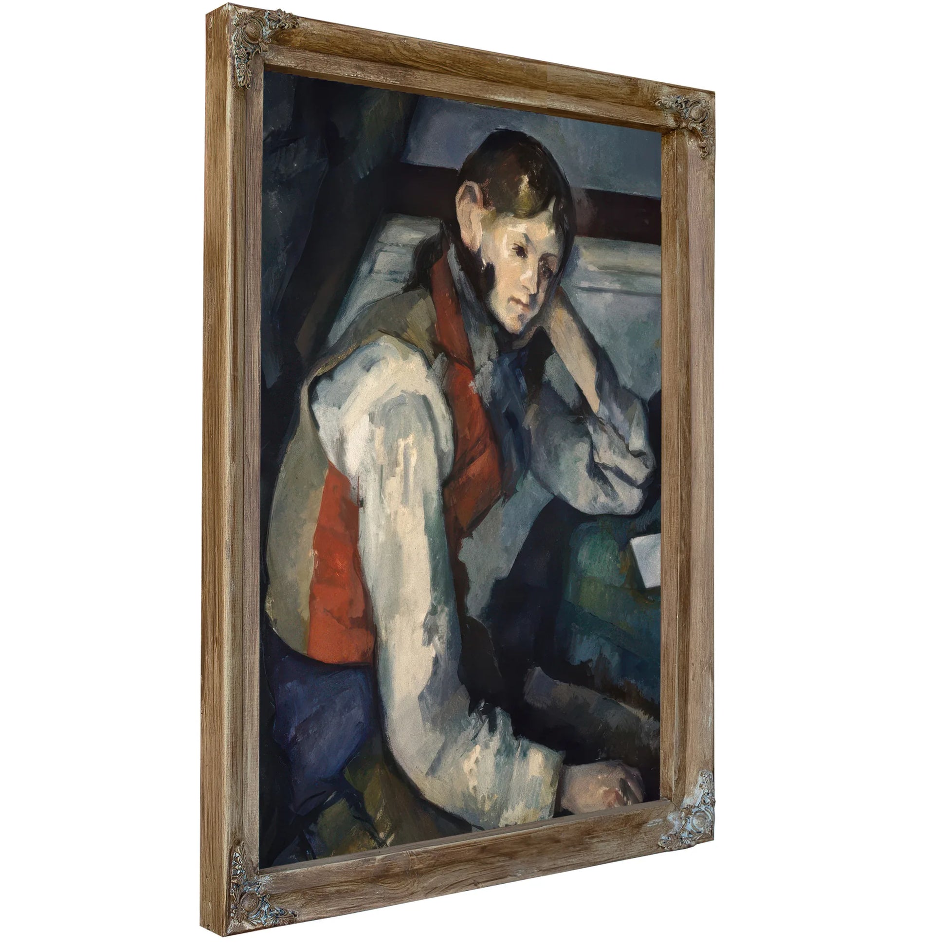 Boy In A Red Waistcoat 1 By Paul Cezanne Fine Art Print