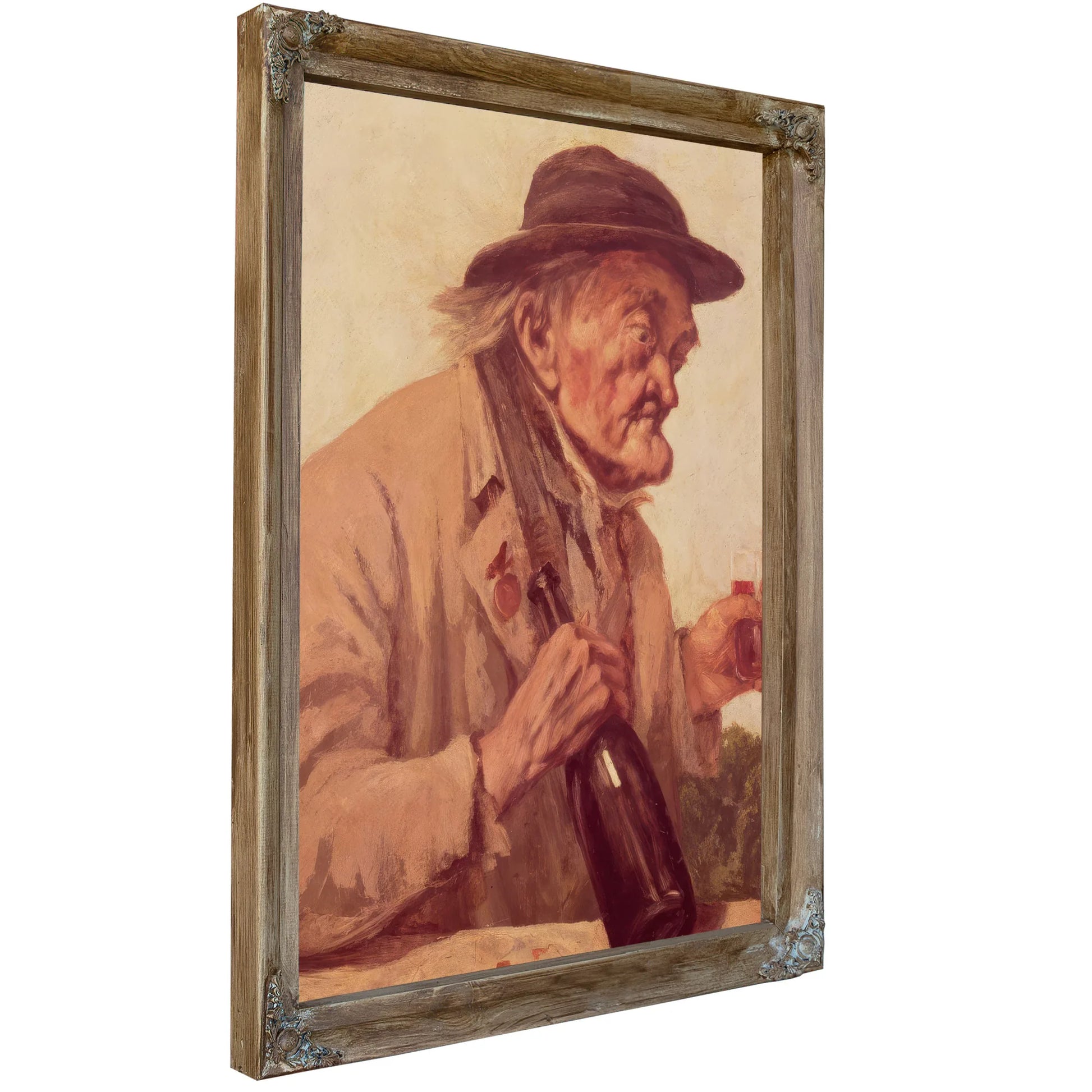 Old Man With A Glass Of Wine By Jean Desire Gustave Courbet Fine Art Print