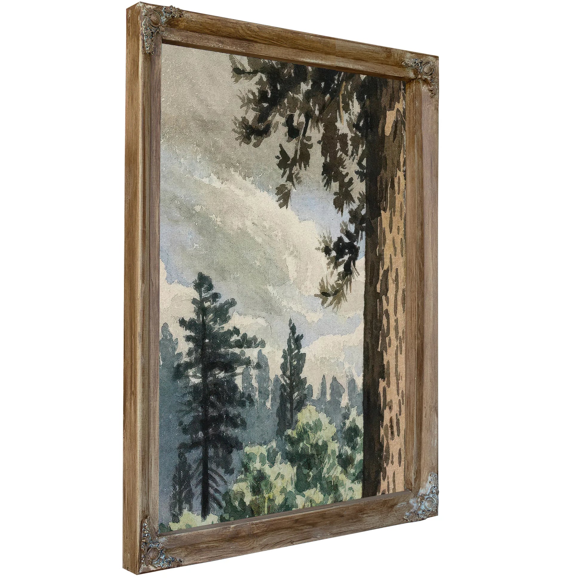 Pine Trees 1892; Happy New Year 1893 (A Pair) By Maynard Dixon Fine Art Print