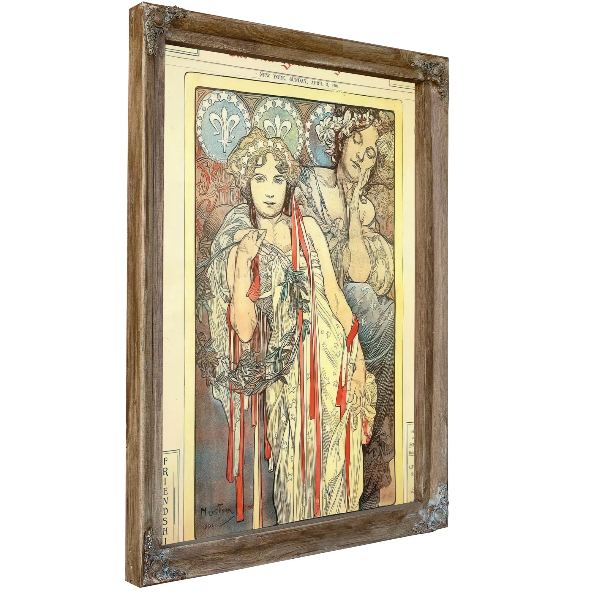 Sunday Art Supplement Devoted To Mucha Ny Times By Alphonse Mucha Fine Art Print