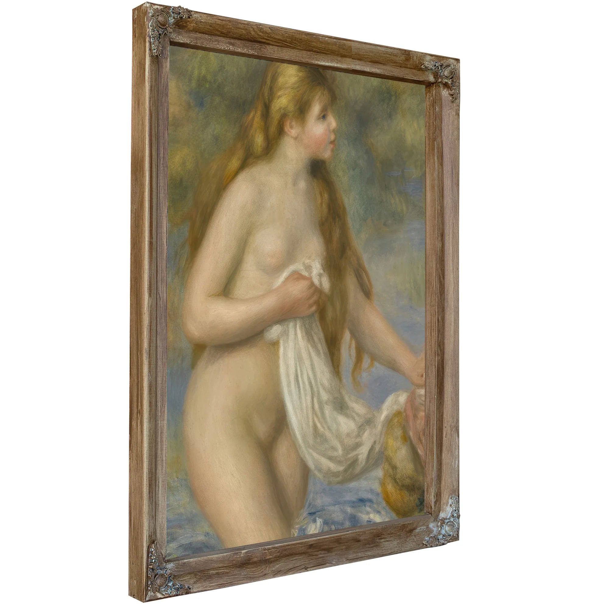 Bather With Long Hair (Baigneuse Aux Cheveux Longs) By Pierre Auguste Renoir Fine Art Print