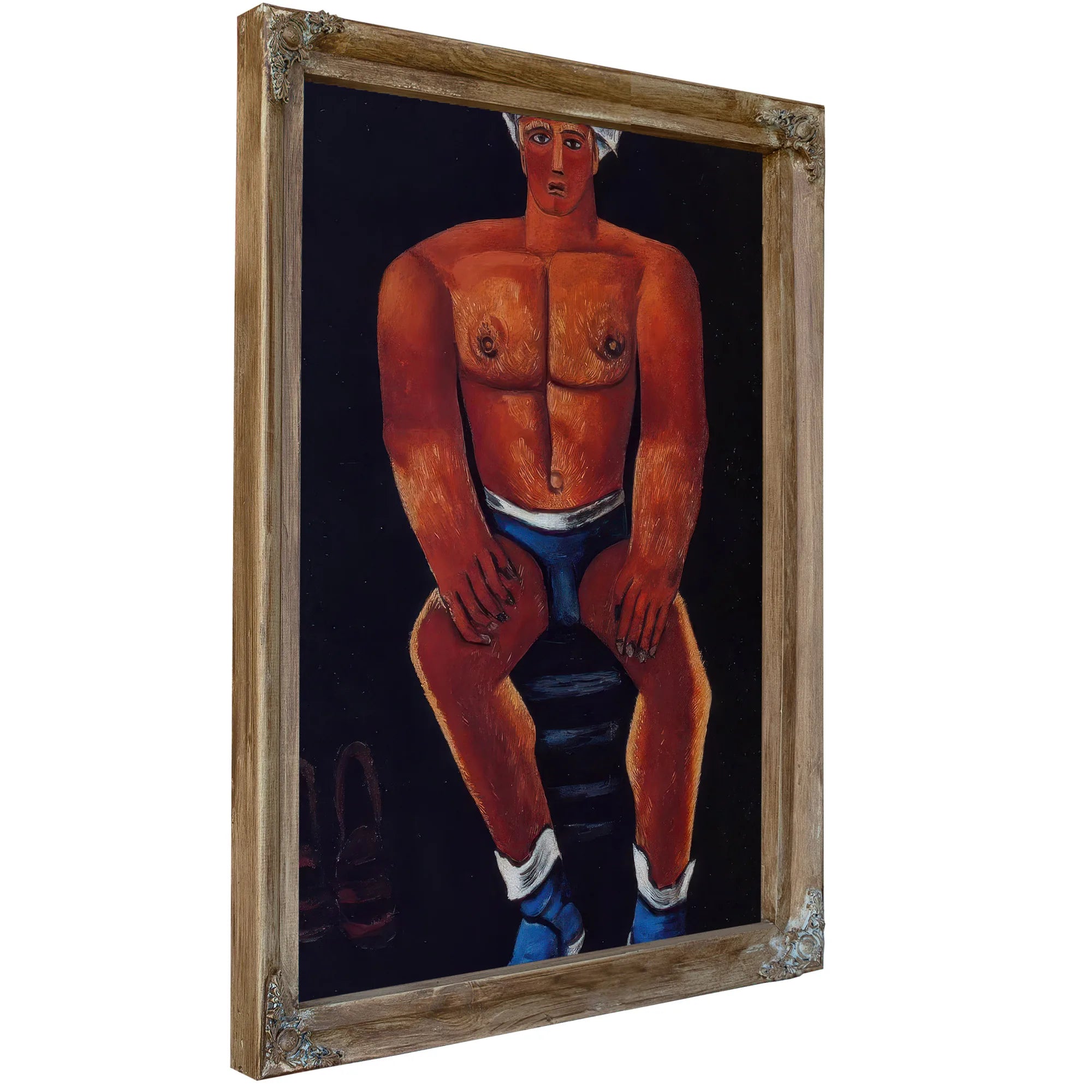 Flaming American Swim Champ By Marsden Hartley Fine Art Print