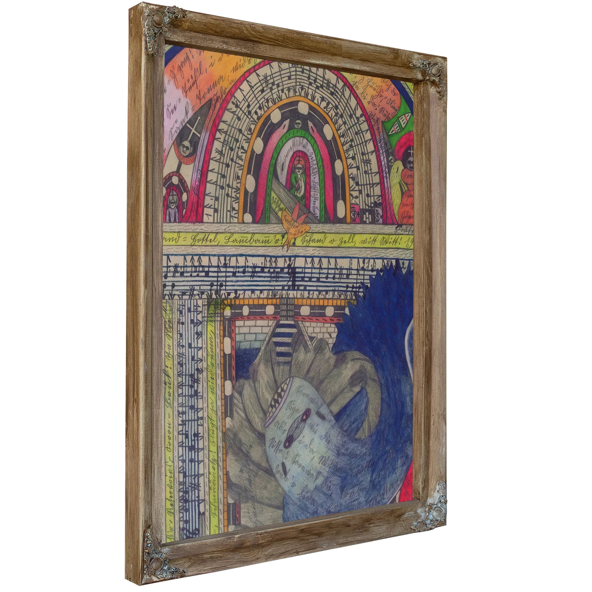 Gourmet Food Store Feeding The Fishes 1911 By Adolf Wolfli Fine Art Print