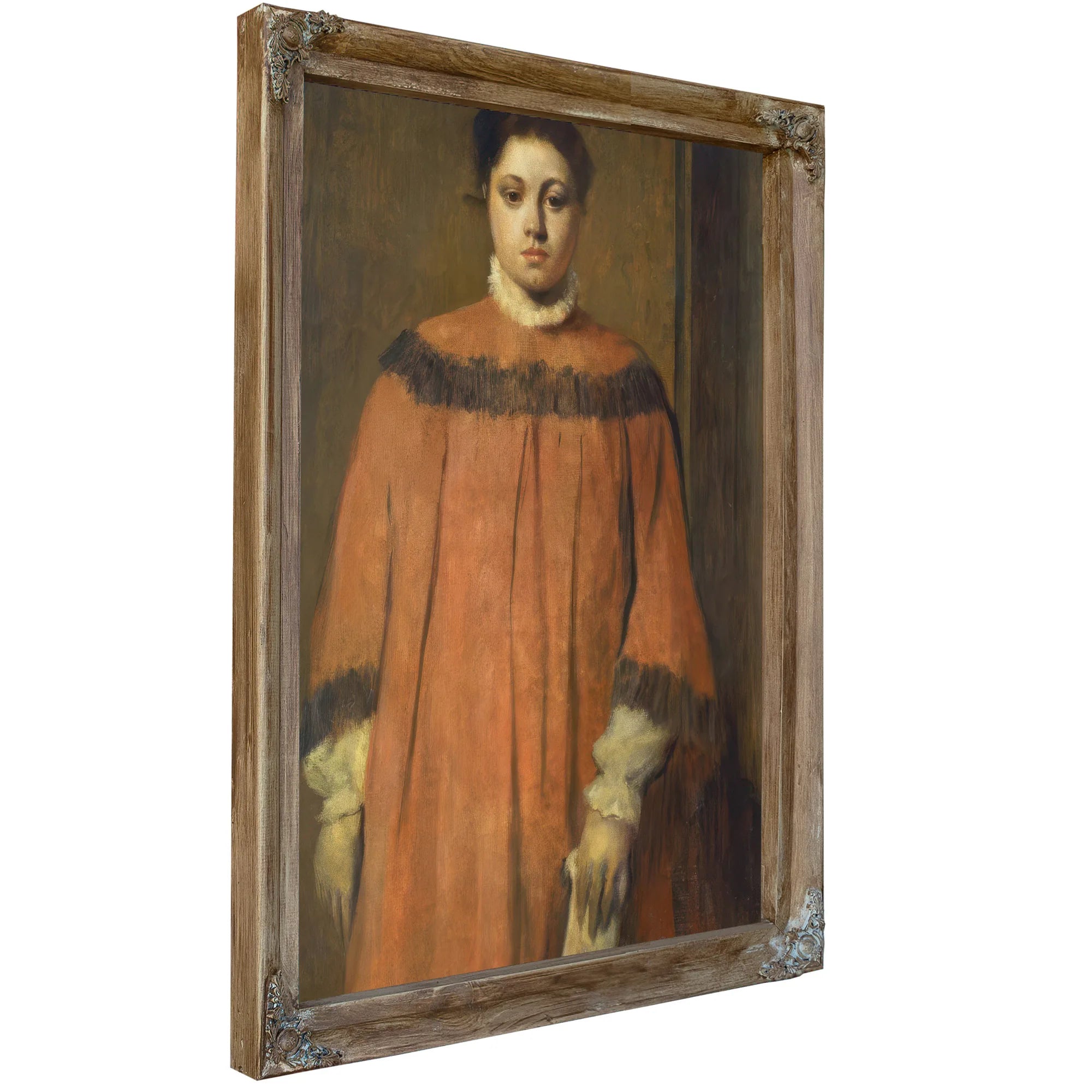 Girl In Red By Edgar Degas Fine Art Print