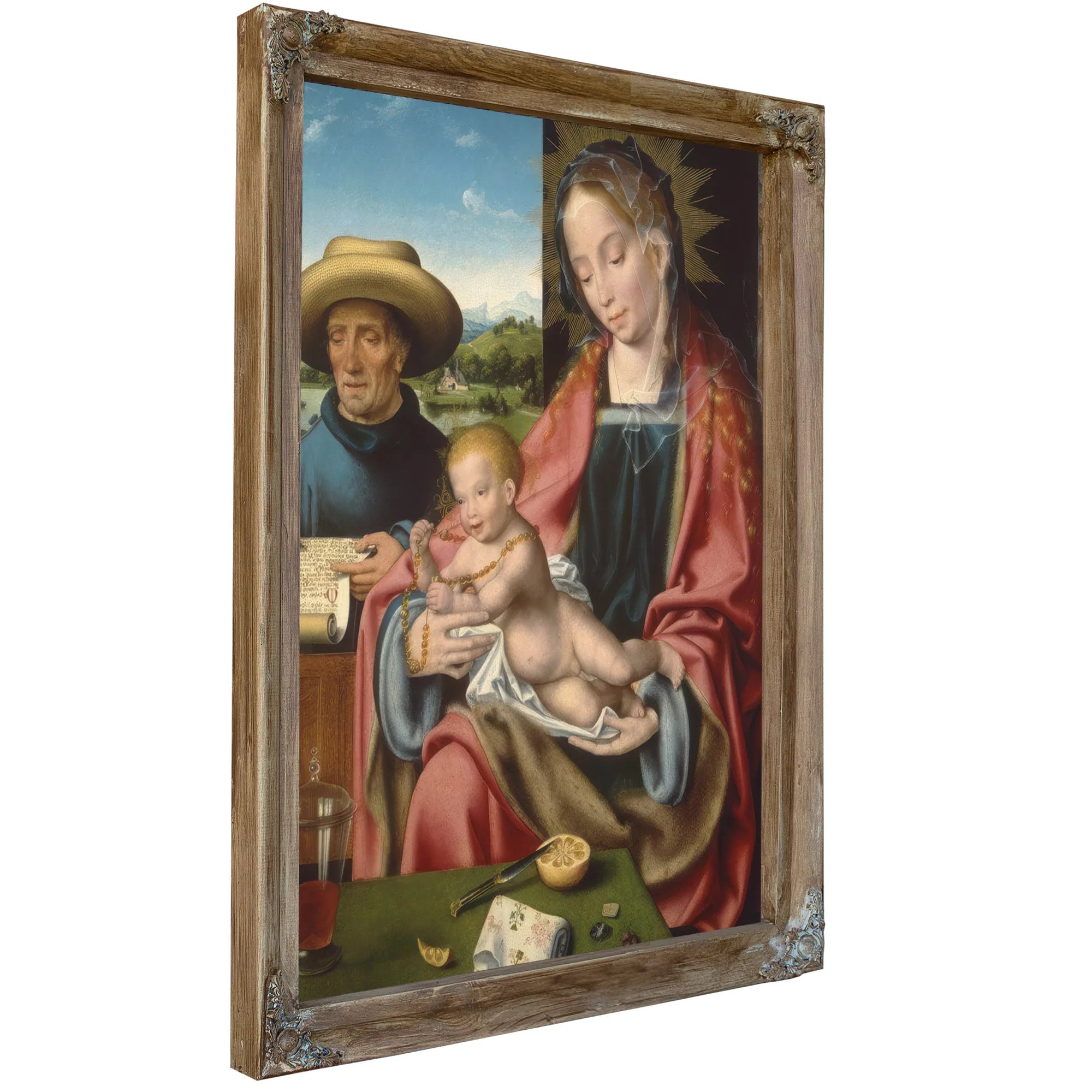 The Holy Family By Joos Van Cleve Fine Art Print